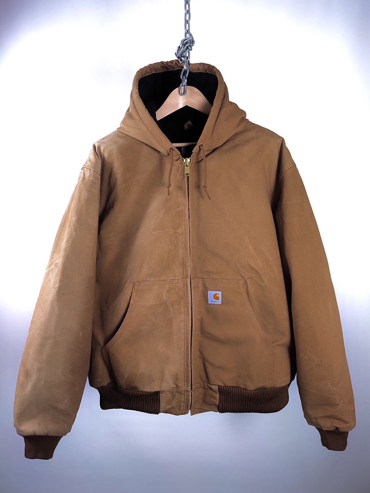 Carhartt × Vintage 90s Vintage Carhartt Oversized Faded Brown Workwear Jacket Size US XXL / EU 58 / 5 - 2 Thumbnail