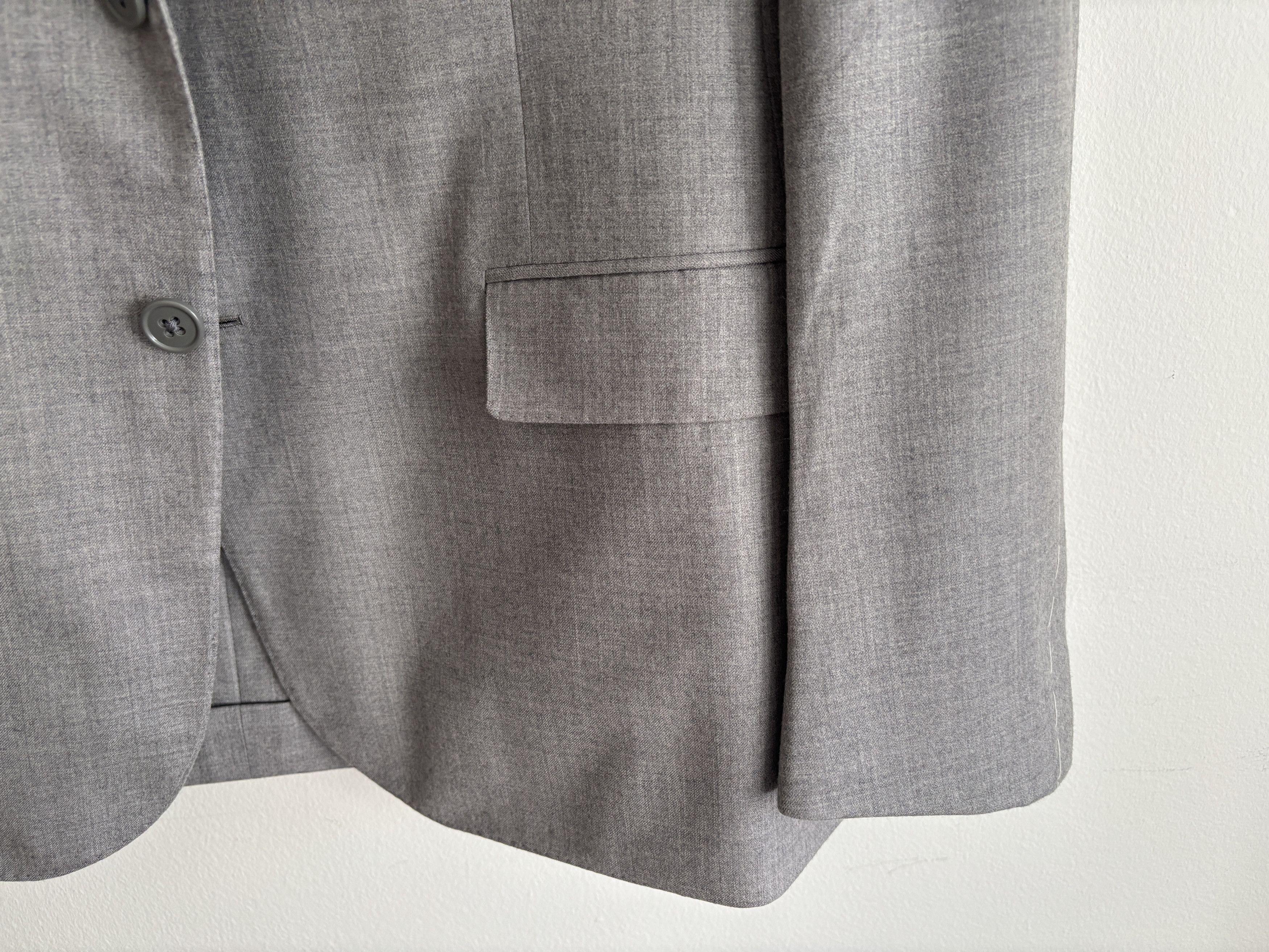 Ralph Lauren Purple Label $2900 NEW Grey Wool Unfinished Sport Coat / Blazer 40-42 Size 42R - 8 Thumbnail