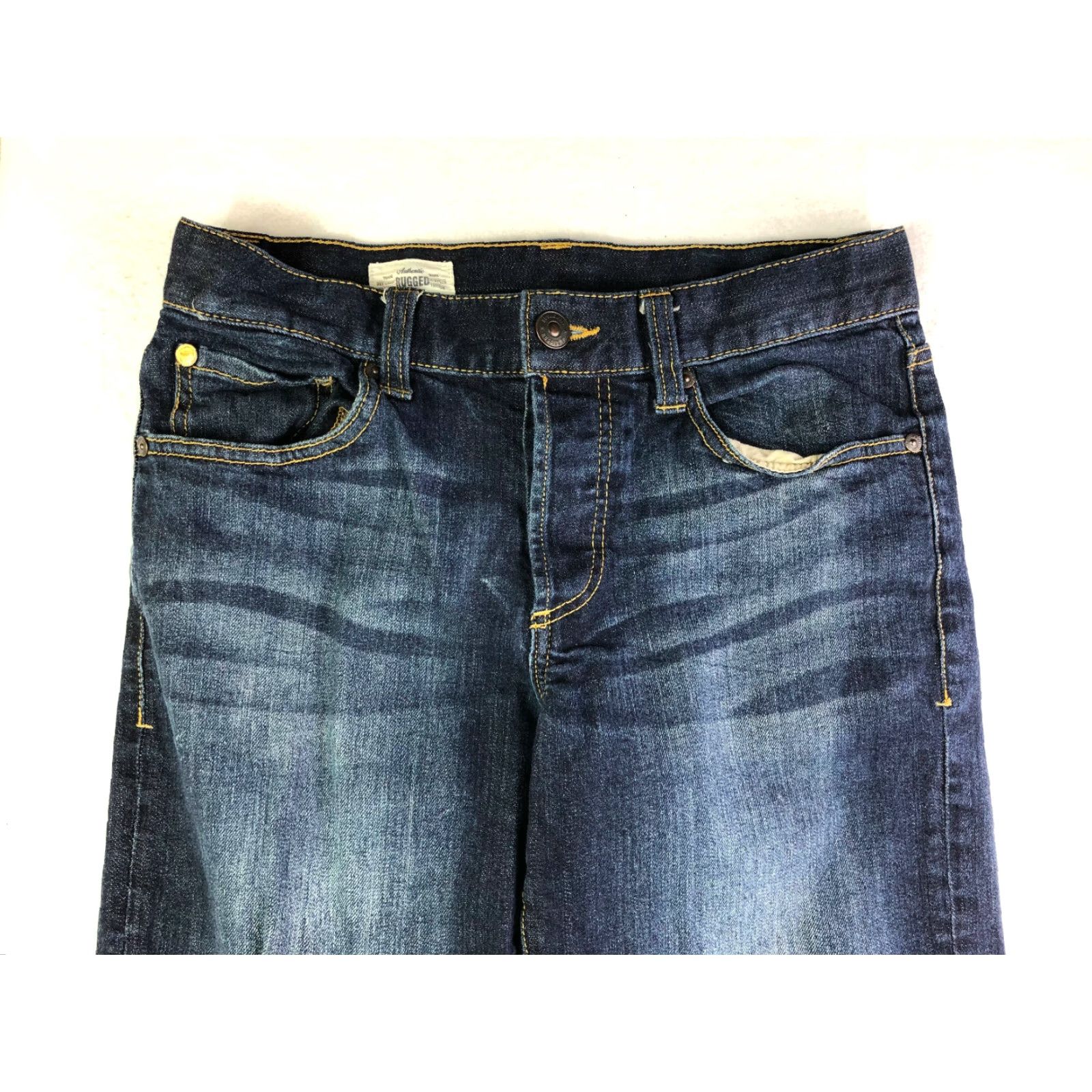 CO VINTAGE? No — Authentic Rugged Co Jeans Blue Denim Button Fly Straight Regular Women? 32 28x26 Measured Size 24" / US 00 / IT 34 - 2 Thumbnail