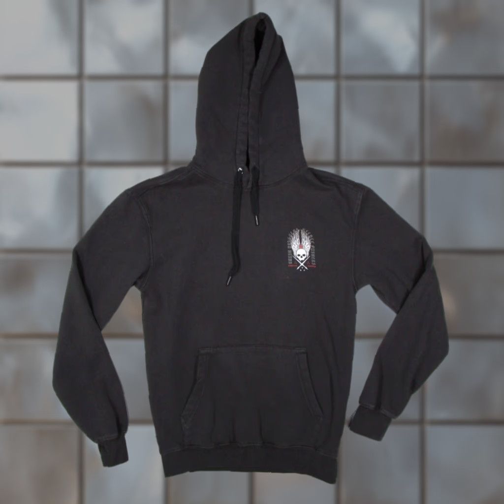 Vintage Sullen Hoodie Mens Small Black Kangaroo Pocket Needle Pushers Graphic Pullover Size US S / EU 44-46 / 1 - 1 Thumbnail