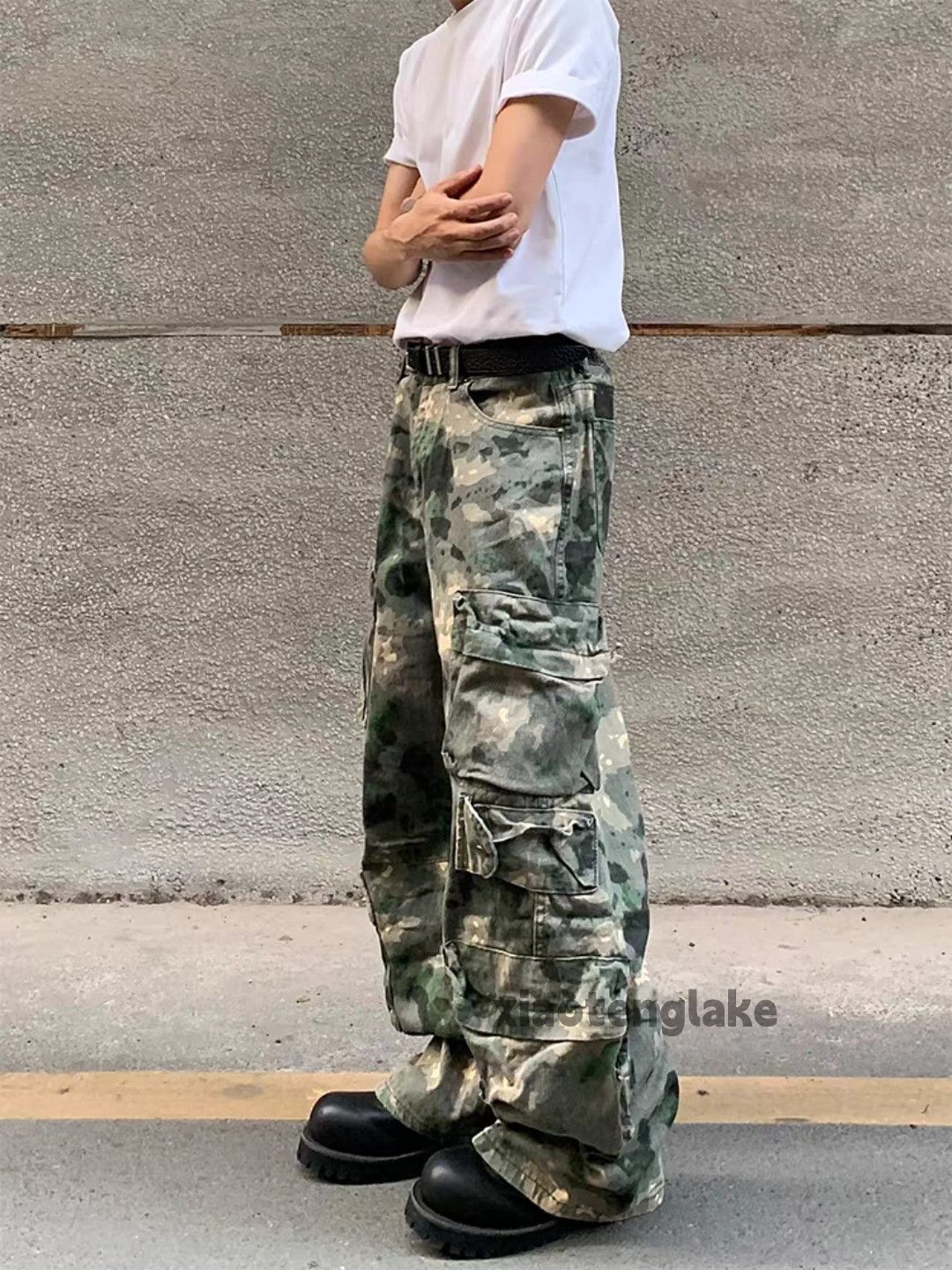 Vintage Unisex outdoor utility loose baggy hiphop camo pants Size US 32 / EU 48 - 2 Thumbnail