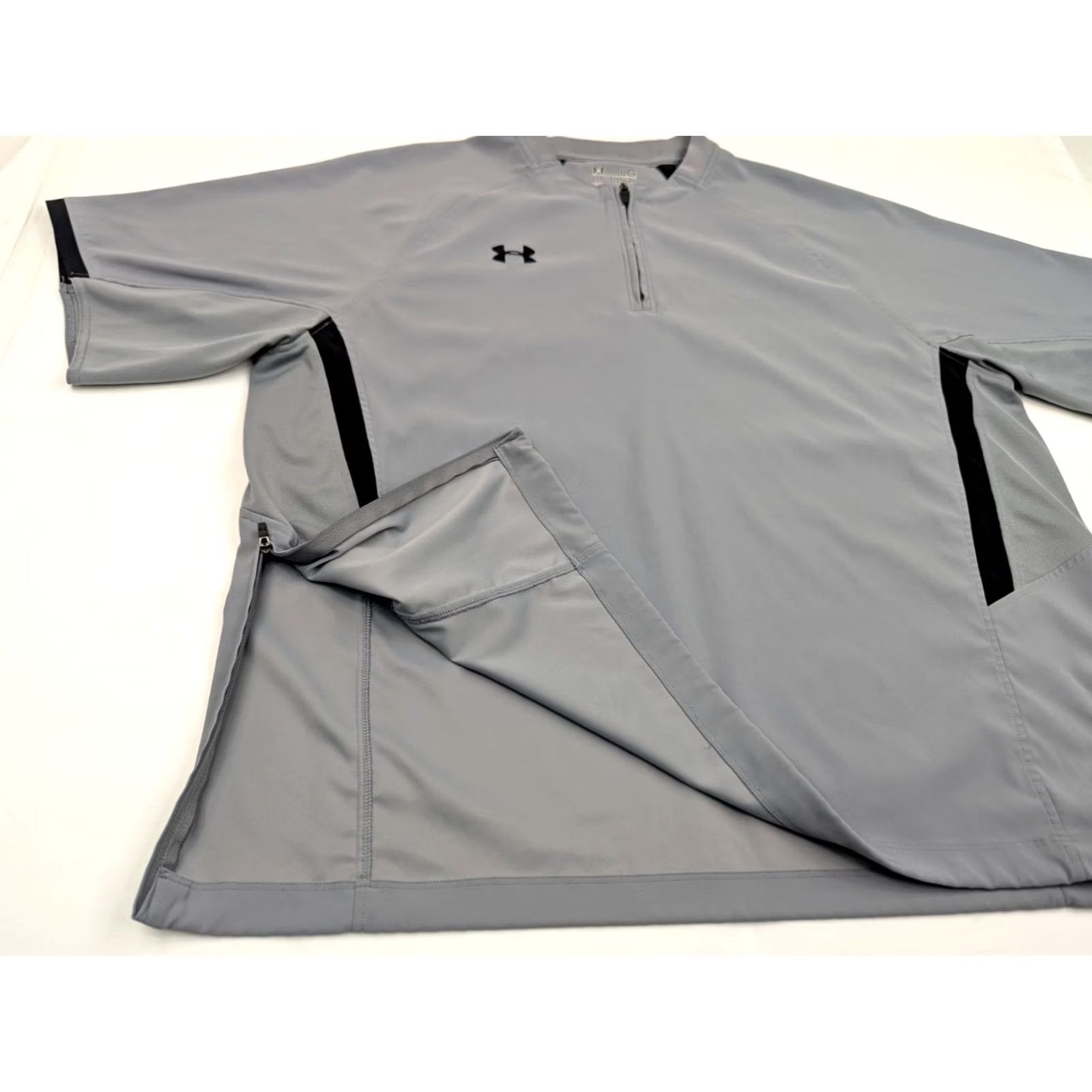 Under Armour Under Armour All Season Gear Loose 1/4 Zip Pullover Jersey Shirt Men L Gray Split-Tailored for Activewear Size US L / EU 52-54 / 3 - 3 Thumbnail
