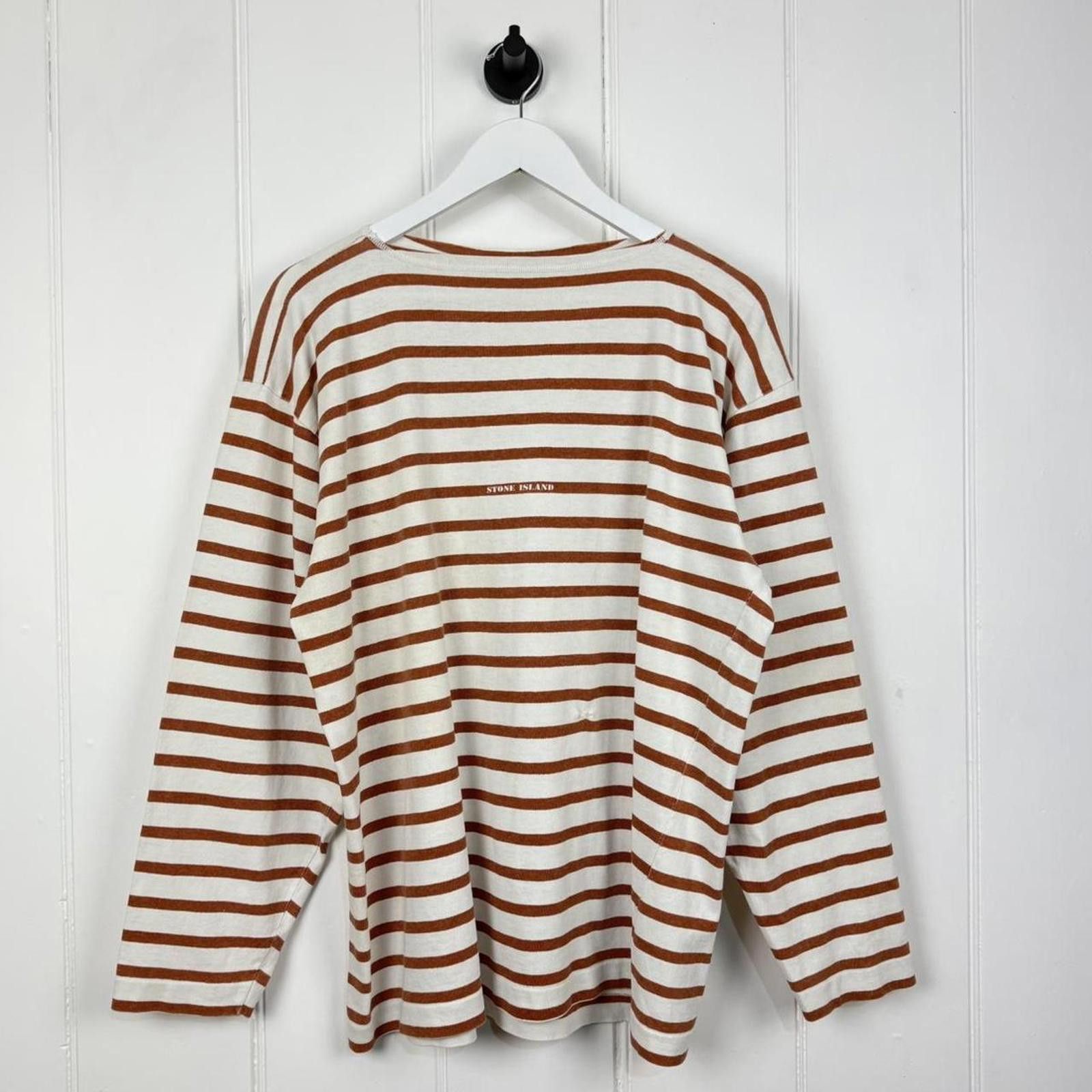 Stone Island 1980’s Stone Island Striped Long Sleeve T Shirt Size US L / EU 52-54 / 3 - 1 Thumbnail