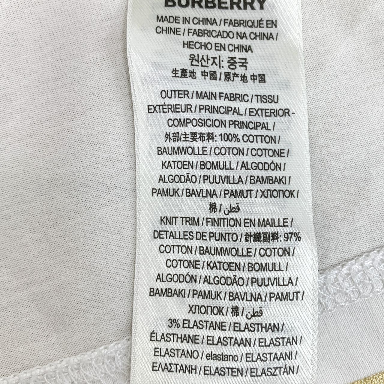 Burberry Burberry White Letter Logo Print Short Sleeve T-shirt K26WX Size US L / EU 52-54 / 3 - 7 Thumbnail