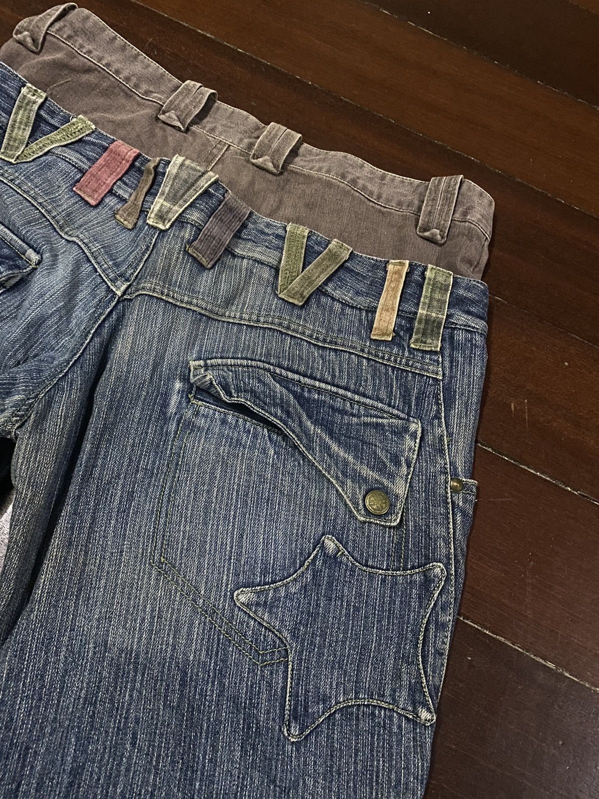 If Six Was Nine × Japanese Brand × Jean Double Waist ZIPPER Pocket Vintage Japan Denim Jeans Size US 35 - 17 Thumbnail