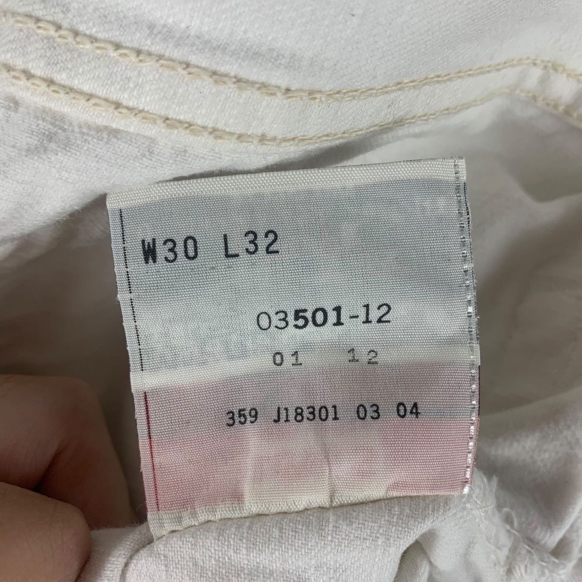 Levi's × Vintage Vintage LEVI’S lot 501 distressed white colour jeans Size 31" - 22 Thumbnail