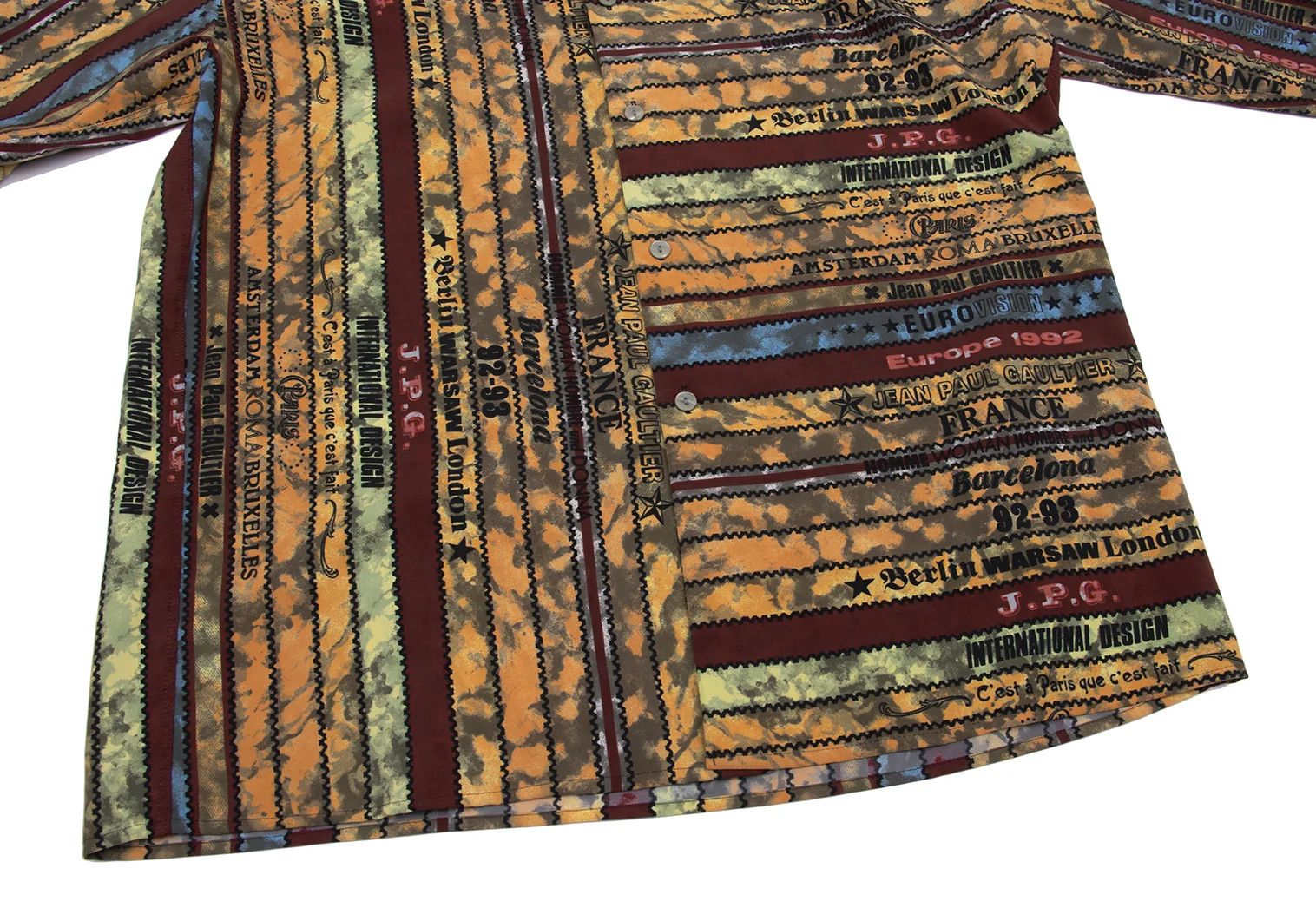 Jean Paul Gaultier Striped Logo Pattern Regular Collar Shirt Multi 48 Size US M / EU 48-50 / 2 - 8 Thumbnail