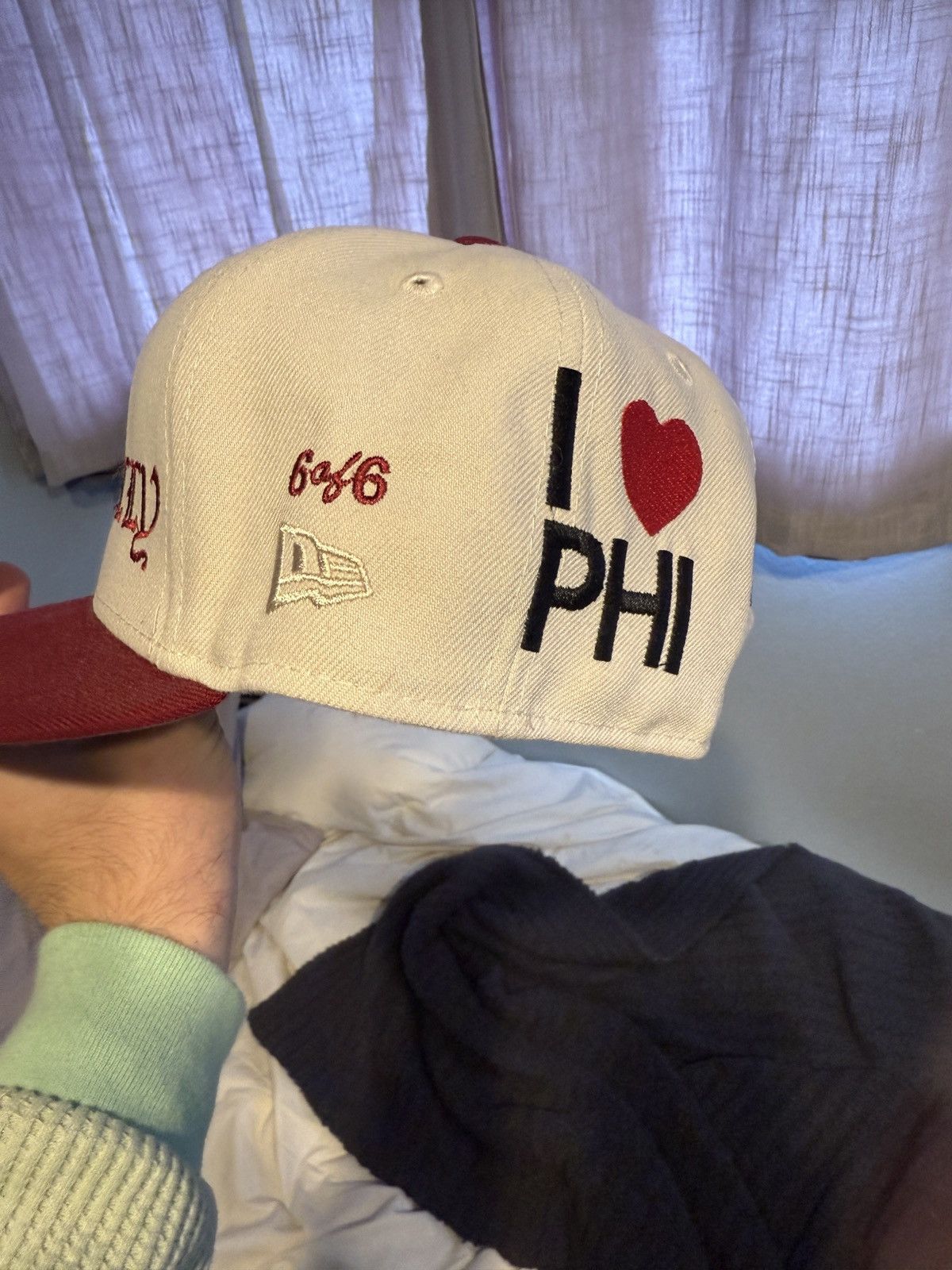 Fubu Lord Fubu EWDIL Philadelphia Phillies fitted hat size 7 1/8 Size ONE SIZE - 2 Thumbnail