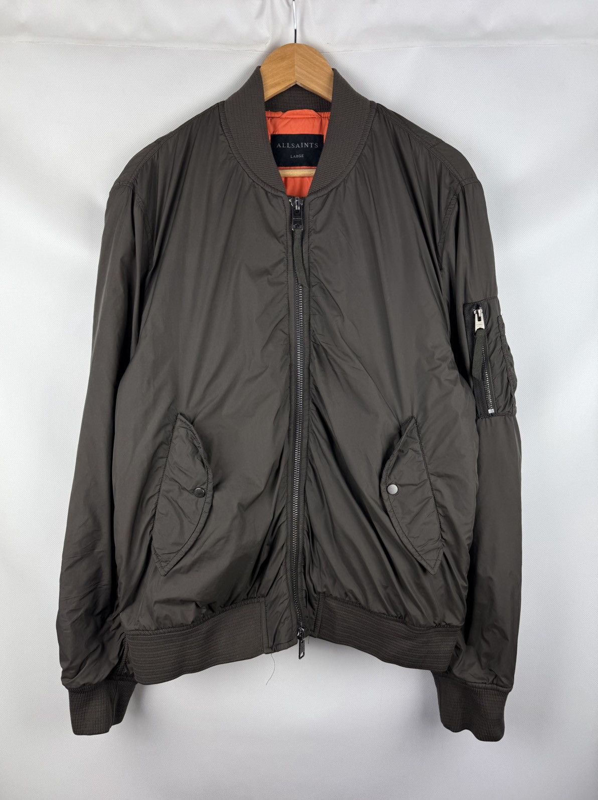 Allsaints Allsaints Tolbert Men’s Nylon MA-1 Style Bomber Jacket Size US L / EU 52-54 / 3 - 1 Thumbnail