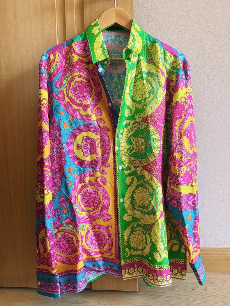 Versace Versace Main line baroque print shirt Size US XXS / EU 40 - 1 Thumbnail