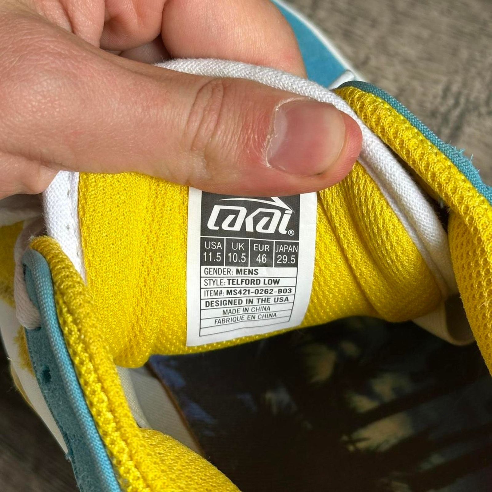 Lakai Lakai Pacifico Telford Low Yellow White Skate Shoe Sneaker Size US 11.5 / EU 44-45 - 8 Thumbnail