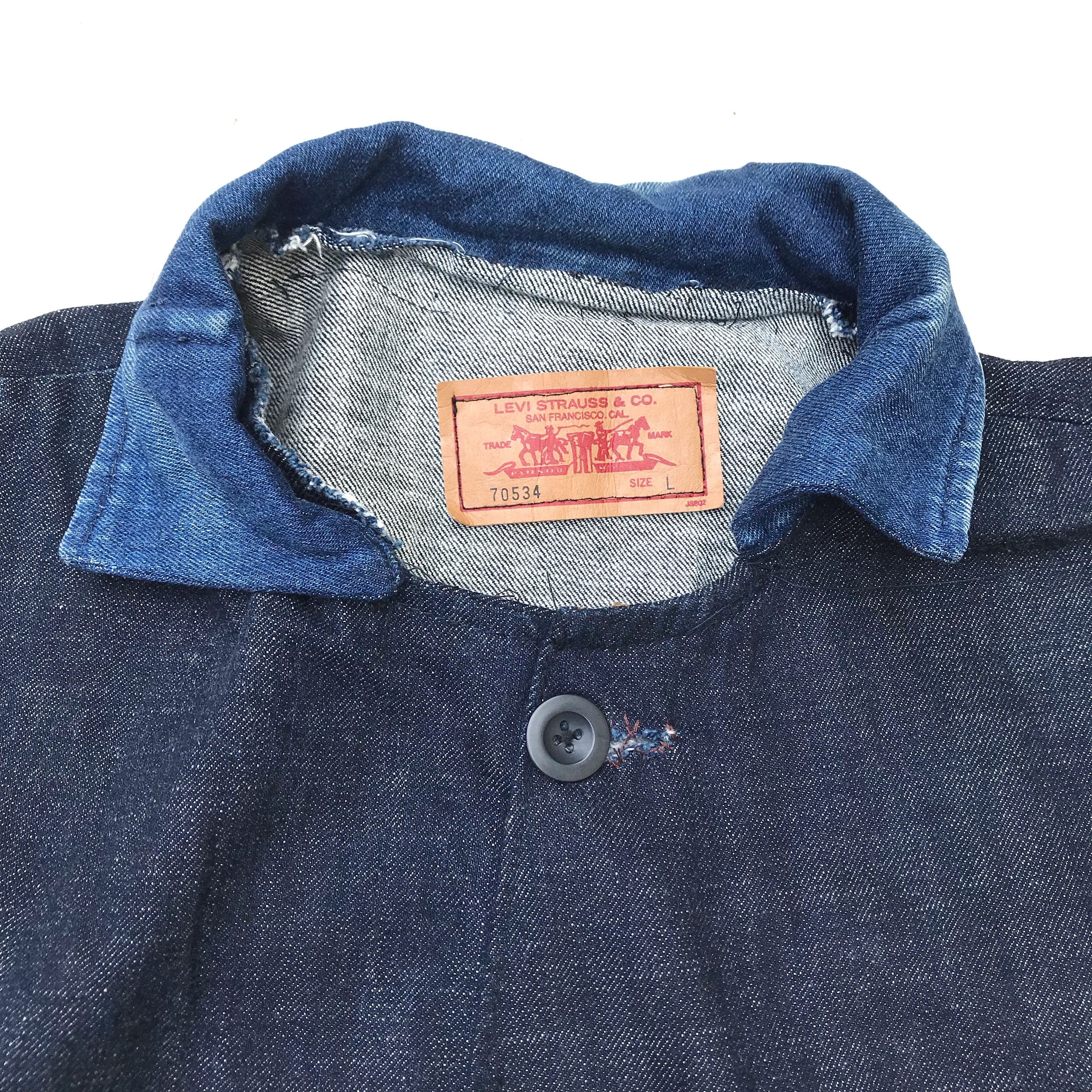 Levi's Levis Chore Sherpa Pocket Denim jeans Jacket Made in mexico Size US L / EU 52-54 / 3 - 3 Thumbnail