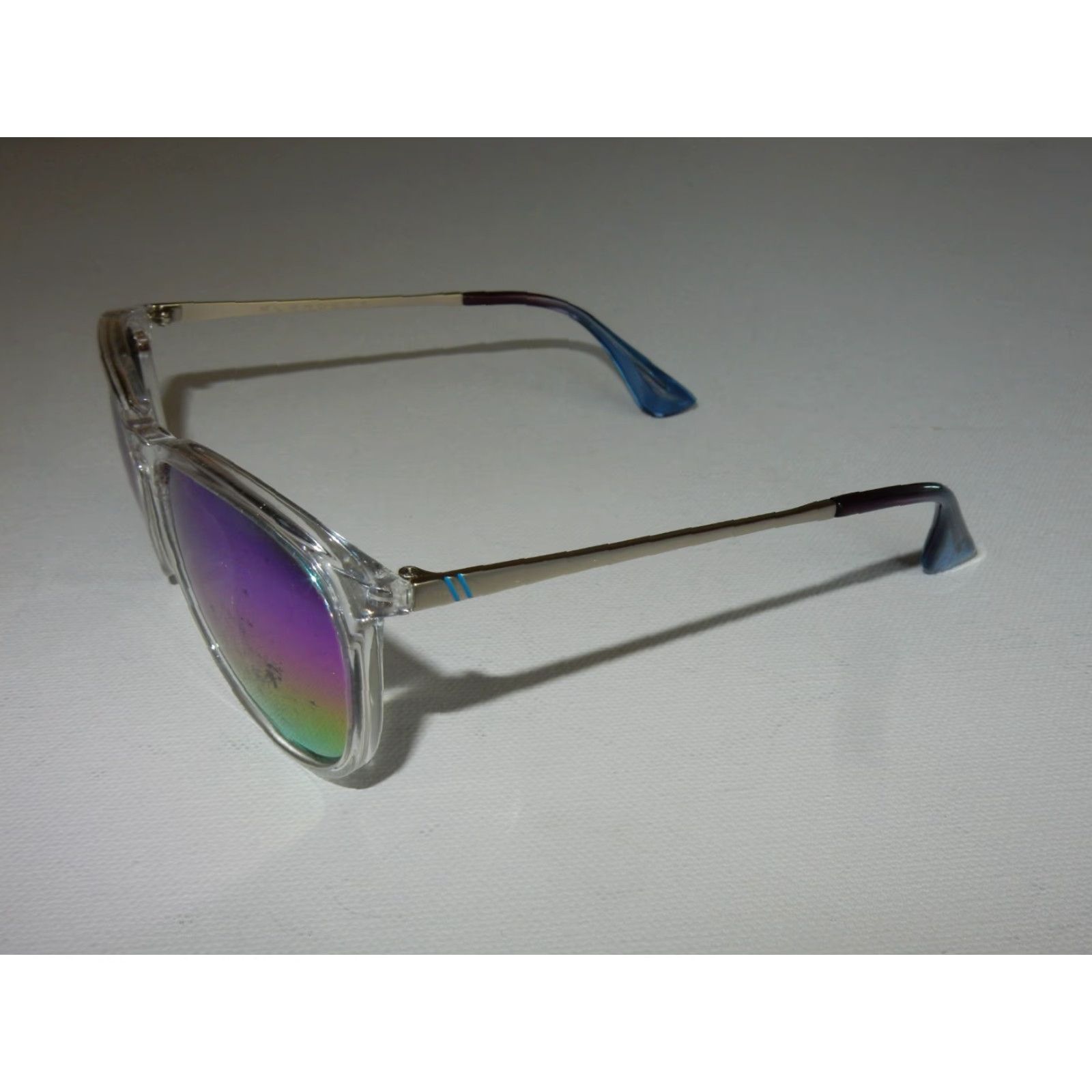 Vintage VINTAGE Blenders Sunglasses Unisex Adults Silver Blue 90s Cool Size ONE SIZE - 3 Thumbnail