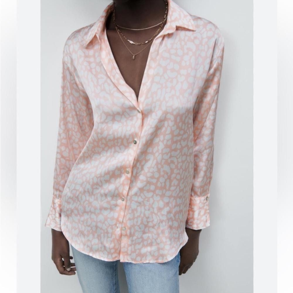 Zara Zara l Satin Leopard Print Button Down XS Size XS / US 0-2 / IT 36-38 - 9 Thumbnail