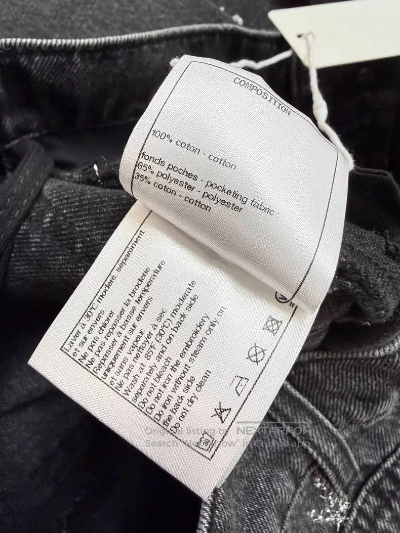 Chanel Chanel Silver double C full logo denim trousers Size 42" / US 20 - 7 Thumbnail