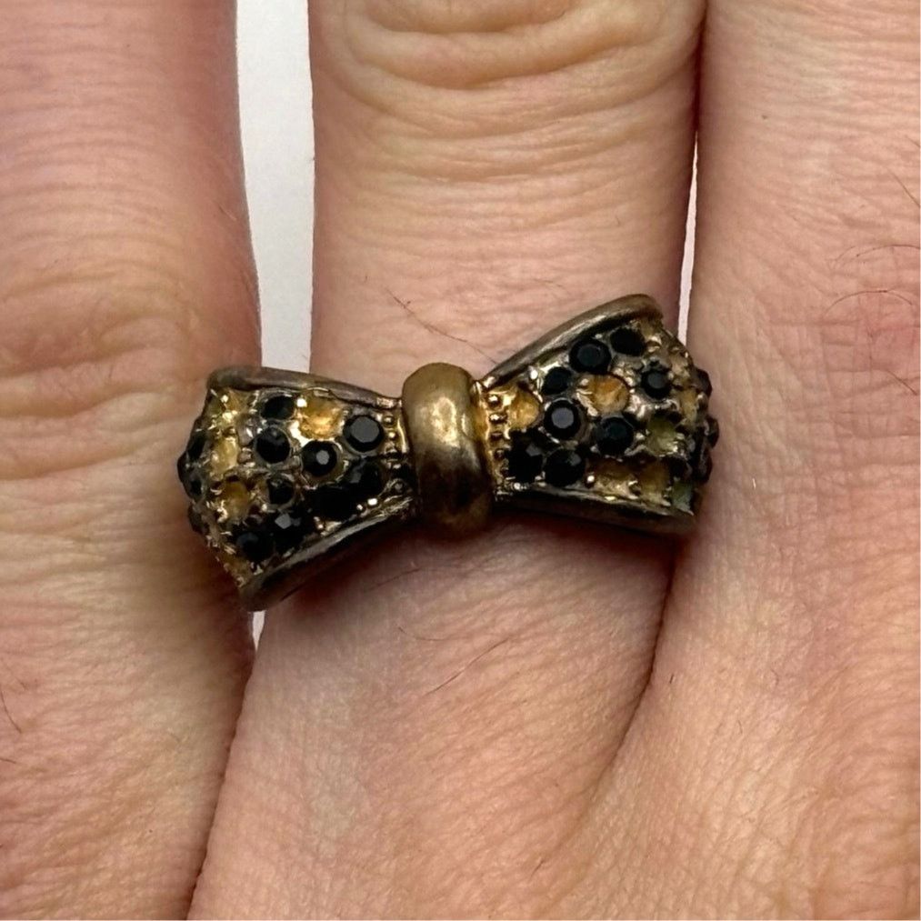Other Copper Crystal Bow Ring Size ONE SIZE - 1 Thumbnail
