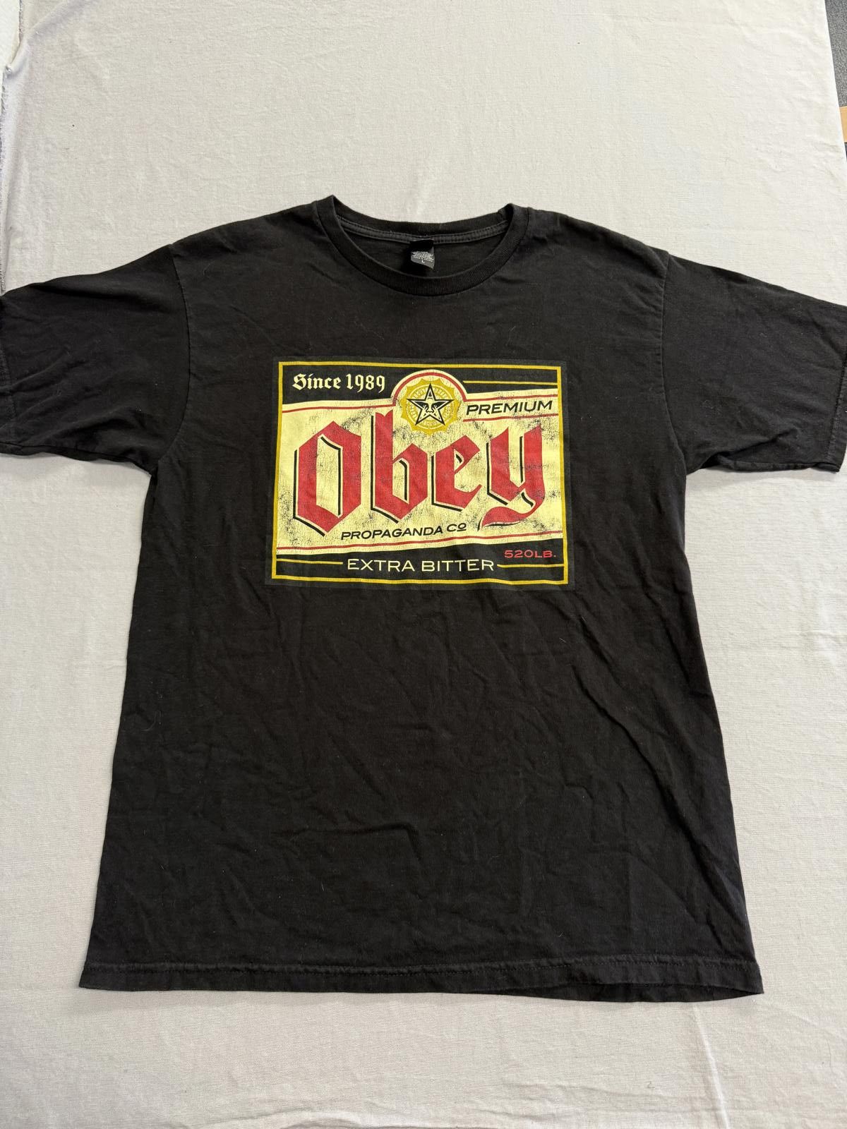Designer Obey T-shirt Obey Propaganda Co Beer Label Extra Bitter - L Size US L / EU 52-54 / 3 - 1 Thumbnail