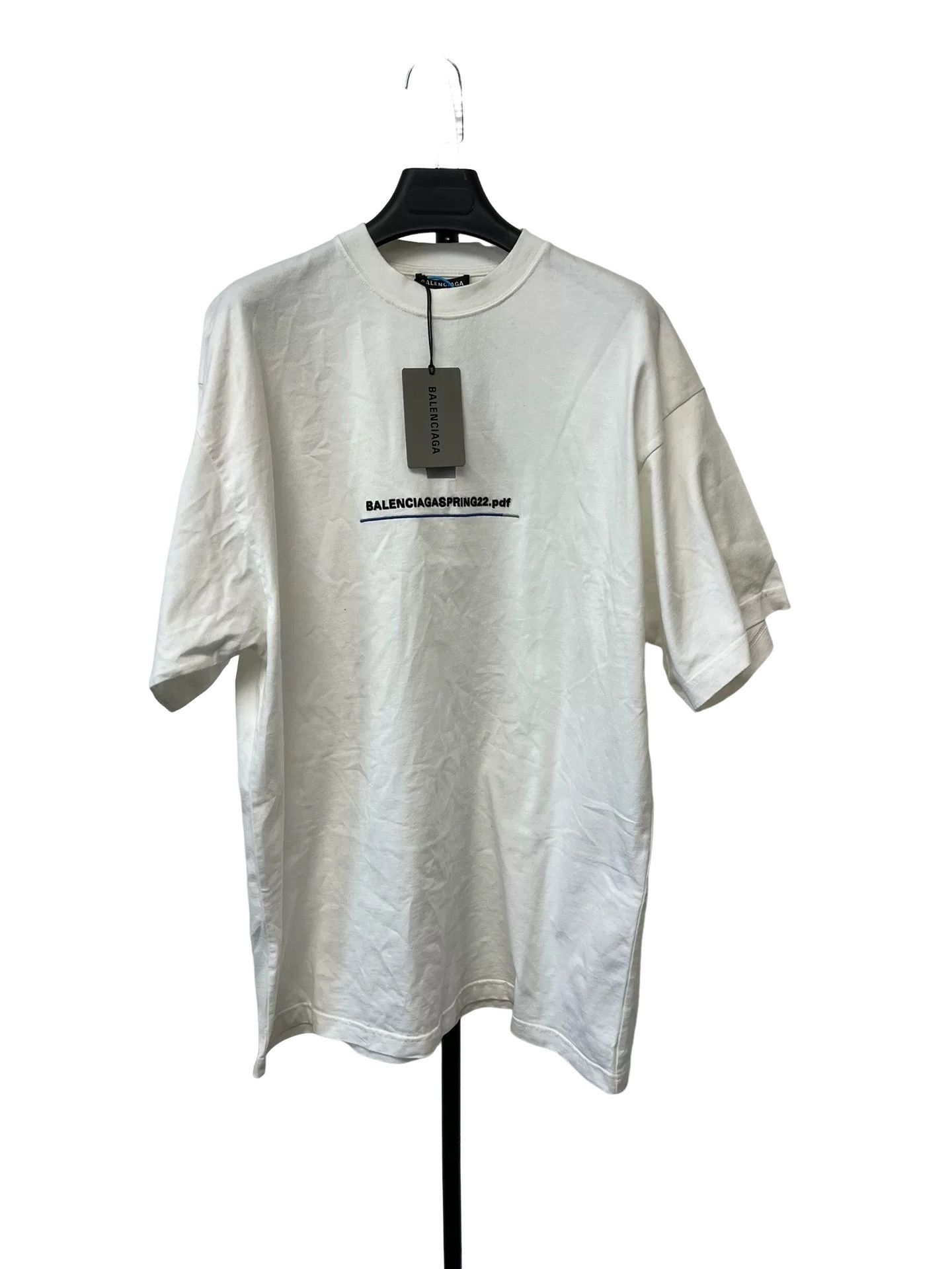 Balenciaga Balenciaga Spring 22 PDF Logo T-Shirt Size 1 Size US S / EU 44-46 / 1 - 1 Thumbnail
