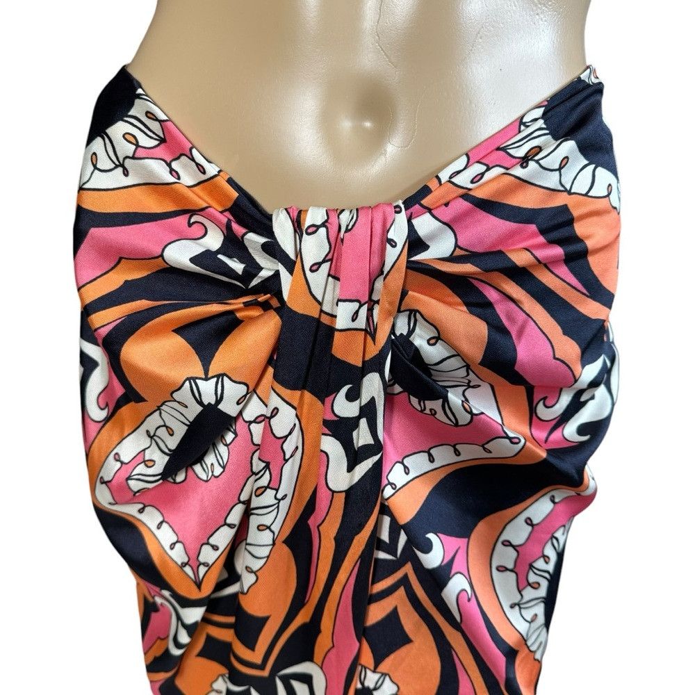 Zara NWT New Zara Printed Knotted Satin Skirt Size S Size 28" / US 6 / IT 42 - 3 Thumbnail