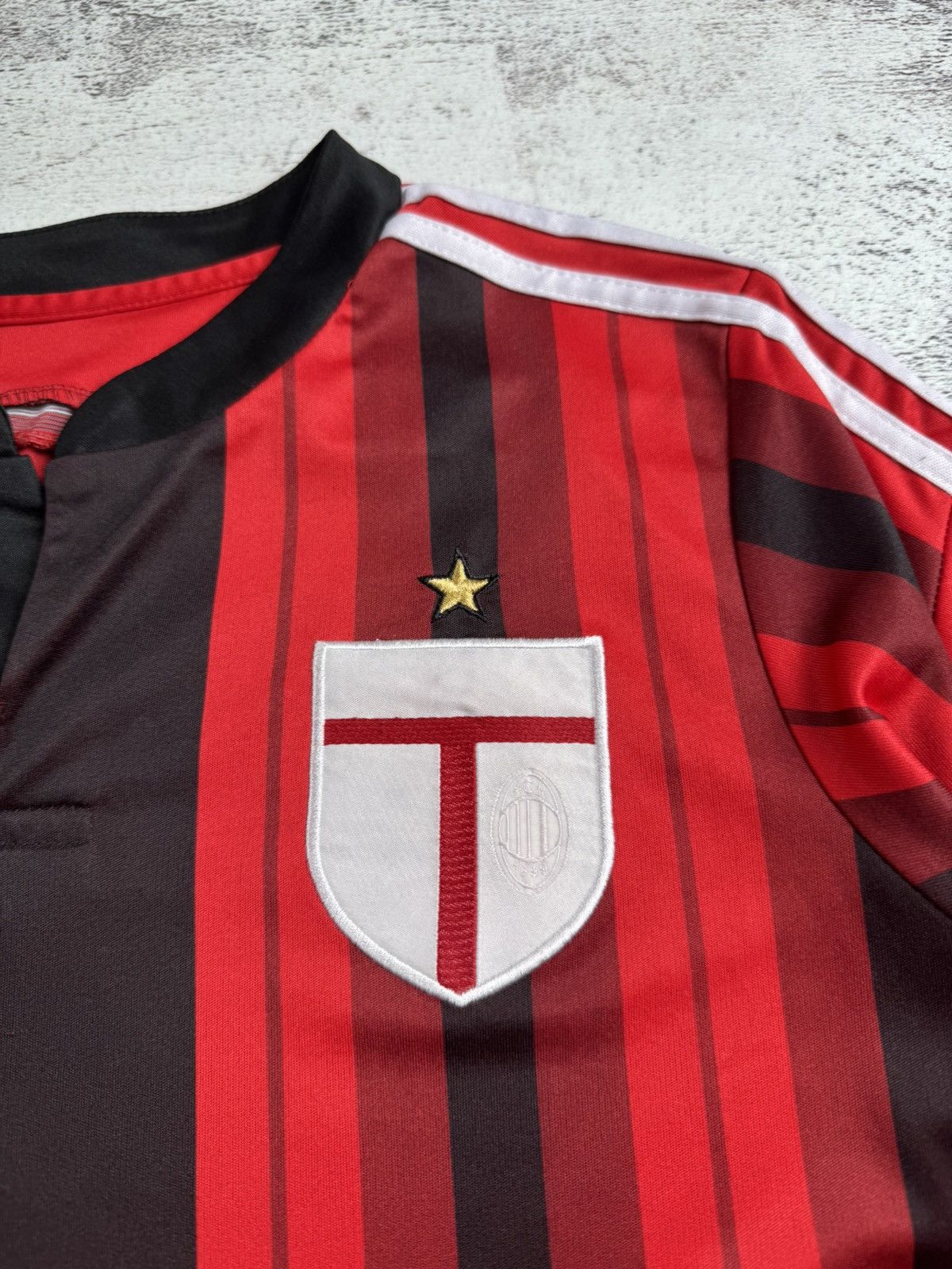 Adidas AC MILAN Adidas 2014/2015 Serie A Red Home Soccer Football T Shirt Jersey Kit Size US S / EU 44-46 / 1 - 8 Thumbnail