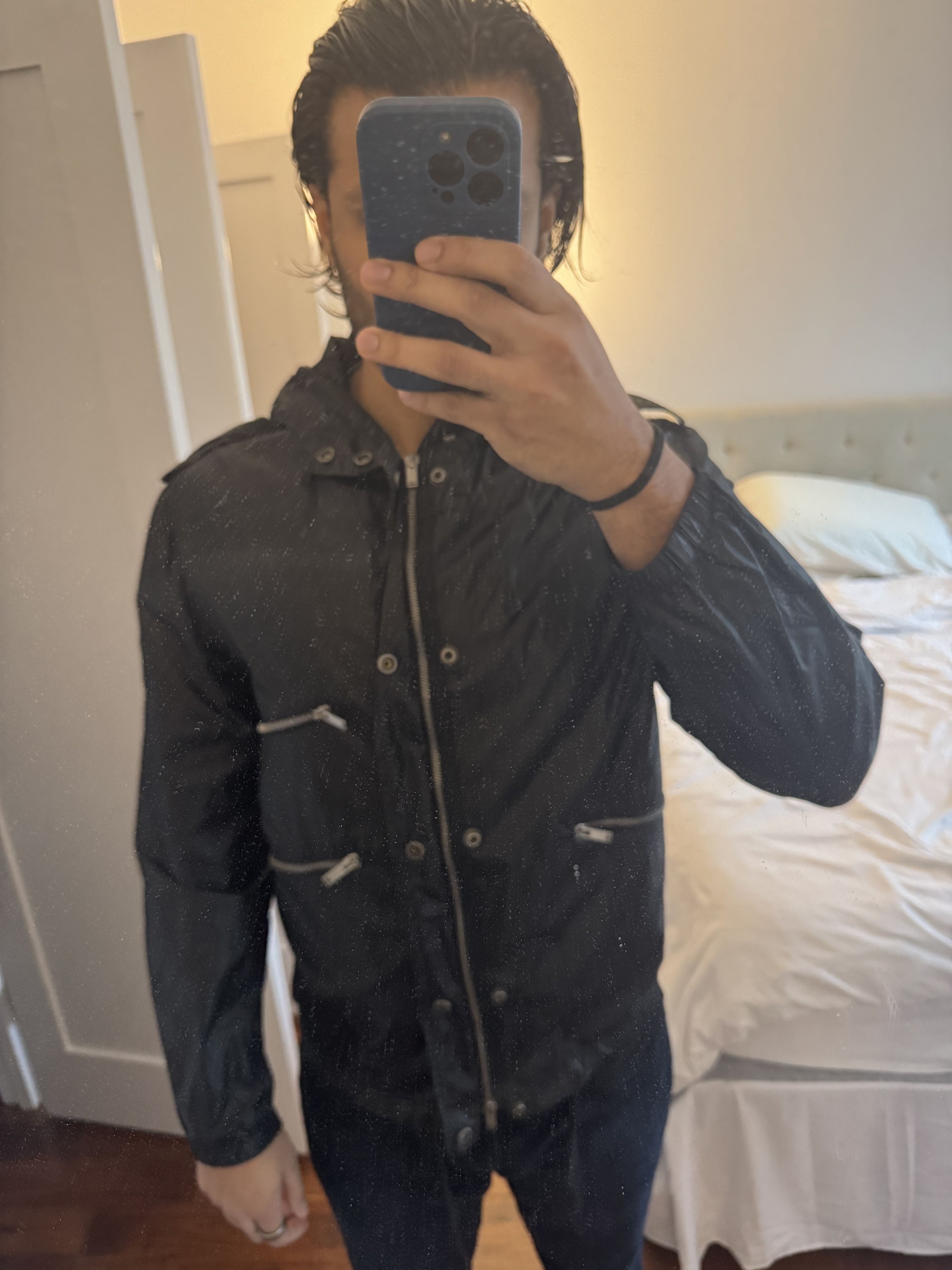 Saint Laurent Paris Saint Laurent Paris Hedi Slimane Waxed Nylon Jacket Size 48 Size US M / EU 48-50 / 2 - 9 Thumbnail