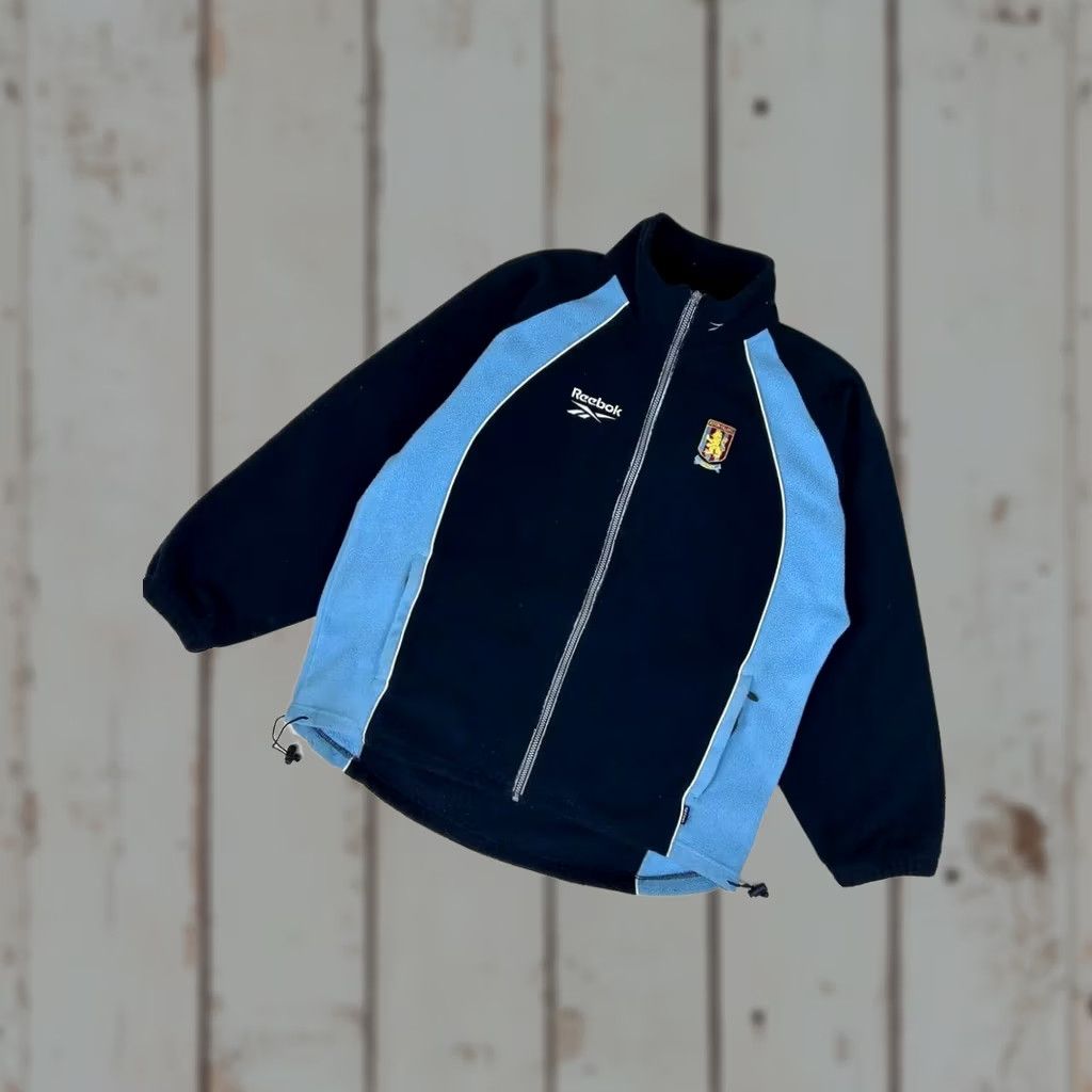 Reebok VINTAGE Reebok Aston Villa 1999 2000 Training Fleece Jacket Men M Blue Size US M / EU 48-50 / 2 - 1 Thumbnail
