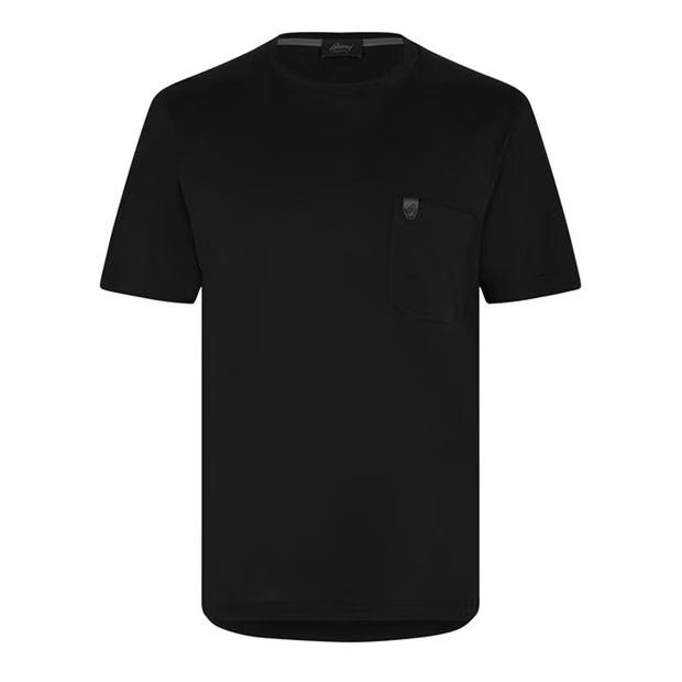 image of Brioni O1G2R1Mq0524 Knitted T-Shirt In Black, Men's (Size Large)