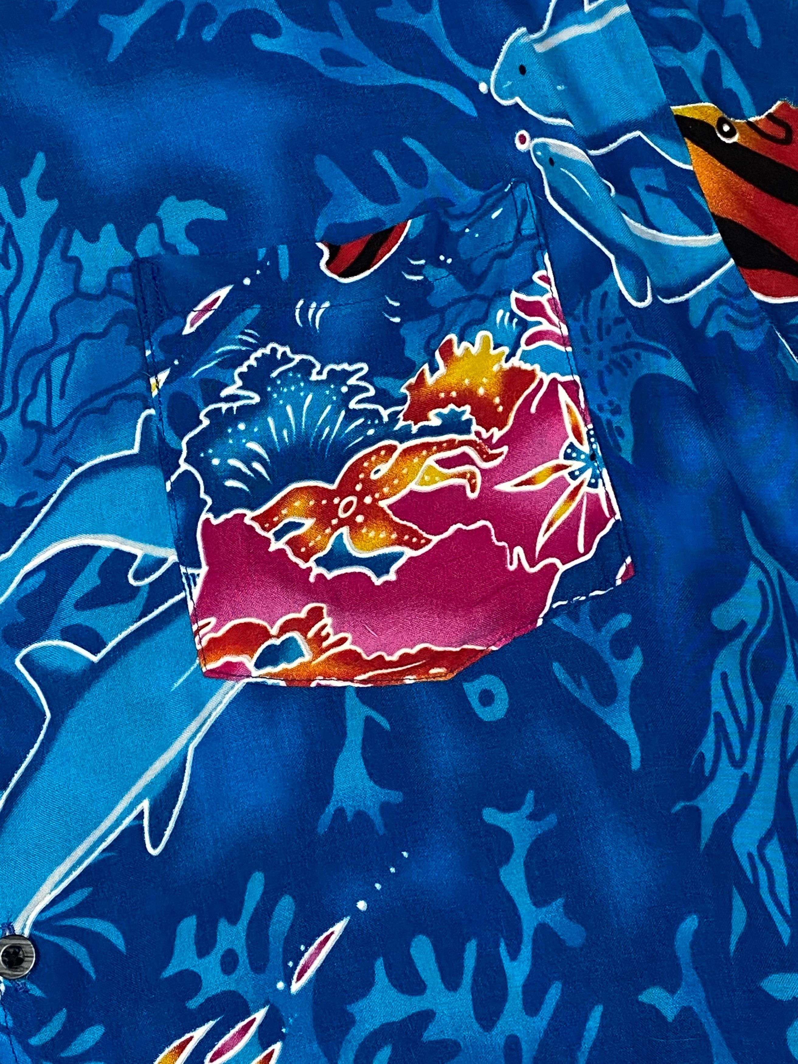 Vintage Vintage ISLAND Crazy Undersea Button Up Hawaii Shirt M749 Size US L / EU 52-54 / 3 - 6 Thumbnail