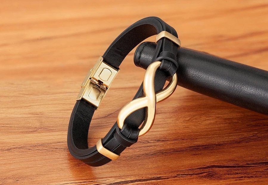 Jewelry × Vintage Luxury Genuine Leather Infinity Symbol Bracelet Size ONE SIZE - 3 Thumbnail