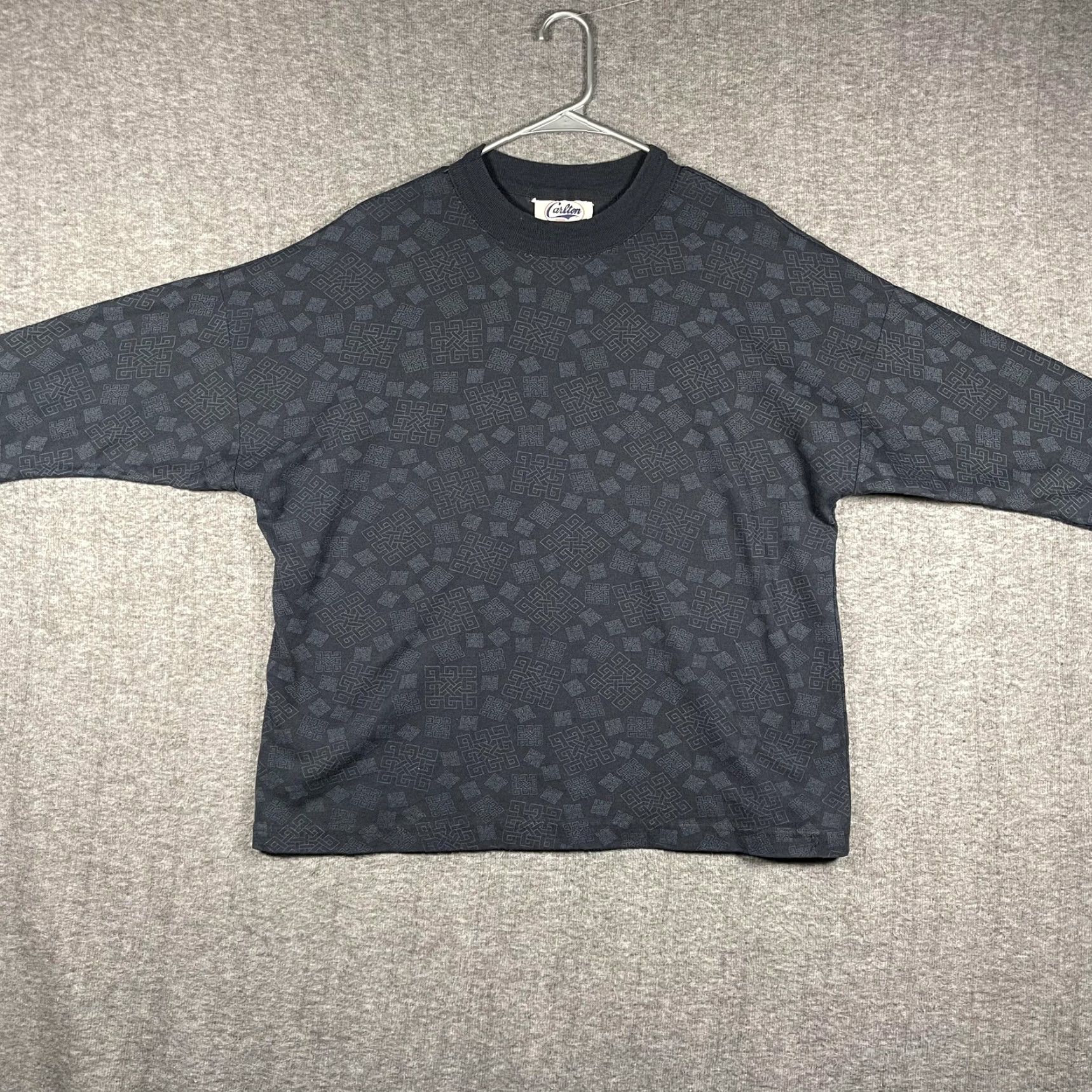Vintage VINTAGE Carlton Fashions Shirt Mens XL Gray Geometric 3/4 Sleeve Tee Made USA Size US XL / EU 56 / 4 - 3 Thumbnail
