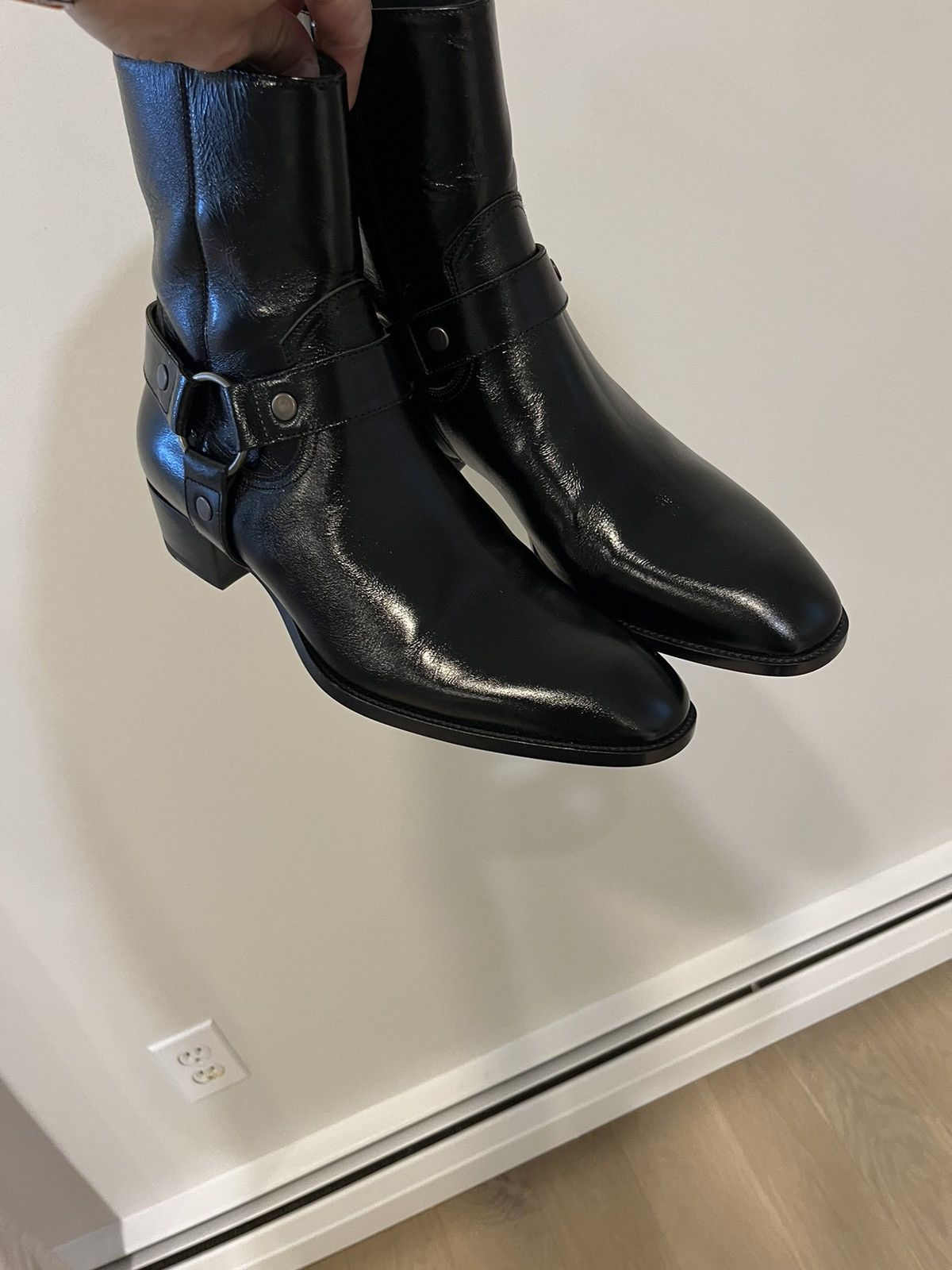 Saint Laurent Paris Wyatt Harness Boots. 41.5