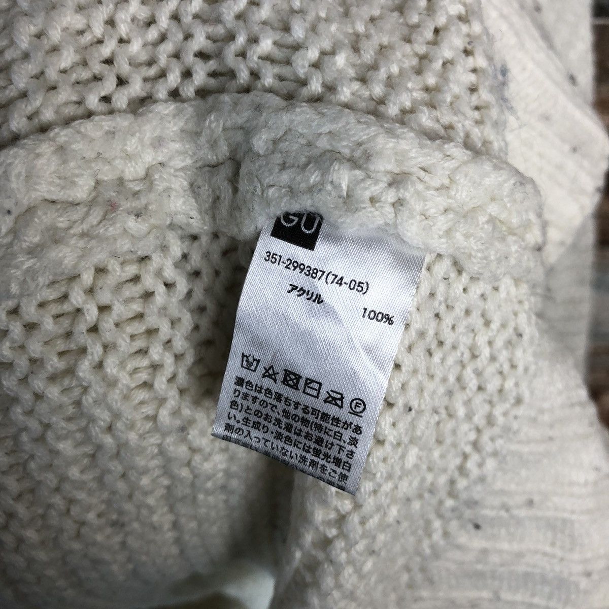 GU × Homespun Knitwear GU vintage white Knitwear #A1831 Size US L / EU 52-54 / 3 - 11 Thumbnail