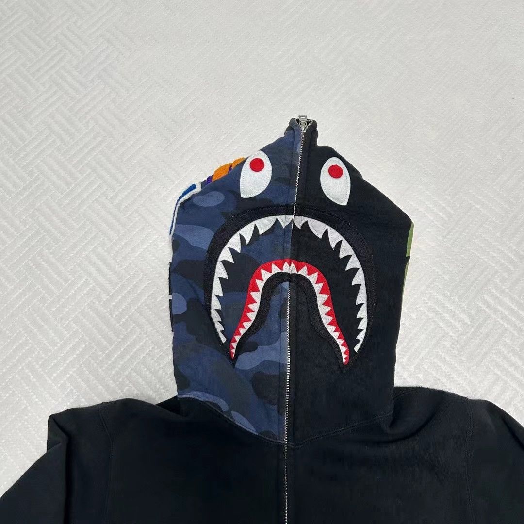 Bape COLOR CAMO SHARK FULL ZIP HOODIE Size US M / EU 48-50 / 2 - 3 Thumbnail
