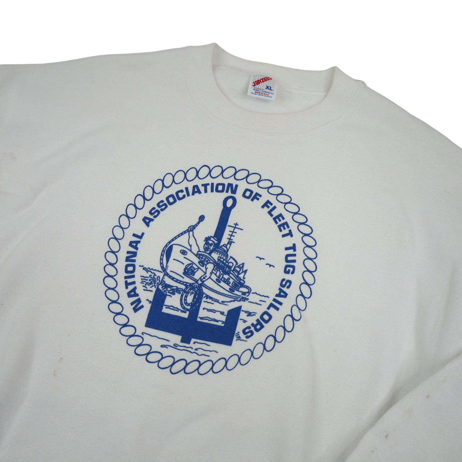 Vintage Vintage National Association of Fleet Tug Sailors Sweatshirt Size US XL / EU 56 / 4 - 2 Thumbnail