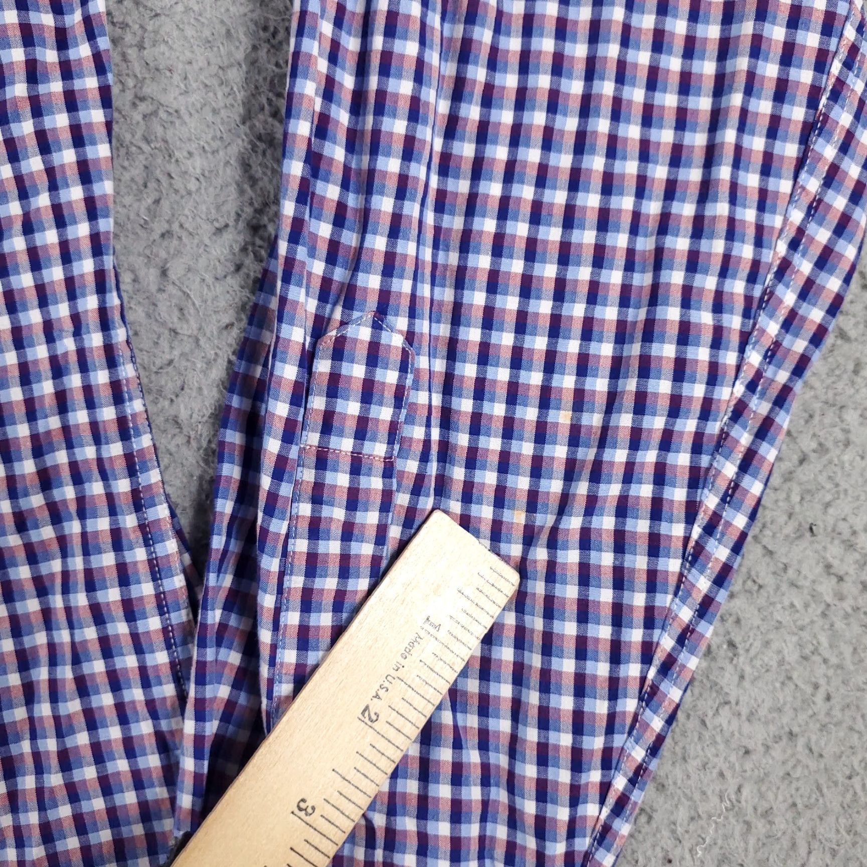 Ben Sherman Ben Sherman Shirt Mens Large Blue Purple Check Button Up Long Sleeve Size US L / EU 52-54 / 3 - 3 Thumbnail