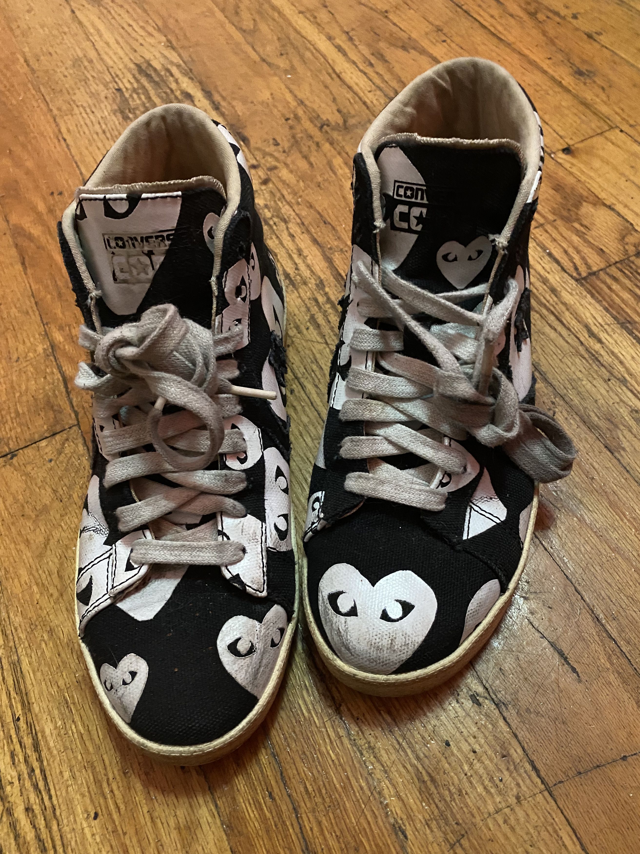 Comme des Garcons COMME DES GARÇONS x CONVERSE Hi-Top Snkrs ⊛ BLK/WTE ⊛ GntlyW Size US 7.5 / IT 37.5 - 7 Thumbnail