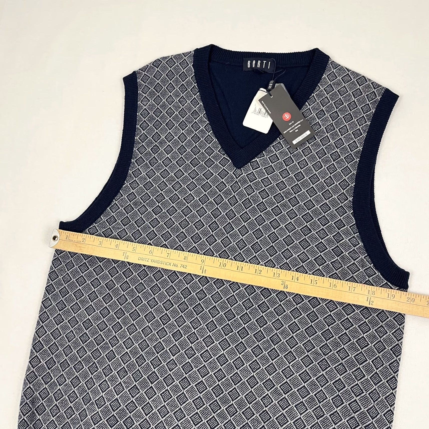 Vintage Zegna Baruffa Lane Sweater Vest Mens Large Blue Merino Wool Jumper Preppy Size US L / EU 52-54 / 3 - 5 Thumbnail