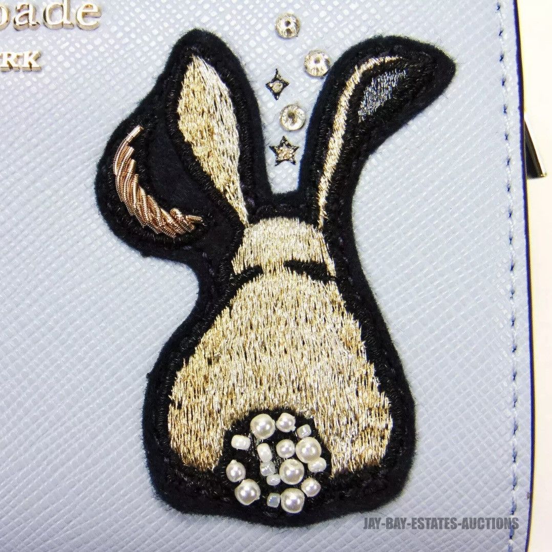 Kate Spade Kate Spade Saffiano Leather Embroidered Bun Bun Compact Size ONE SIZE - 11 Thumbnail