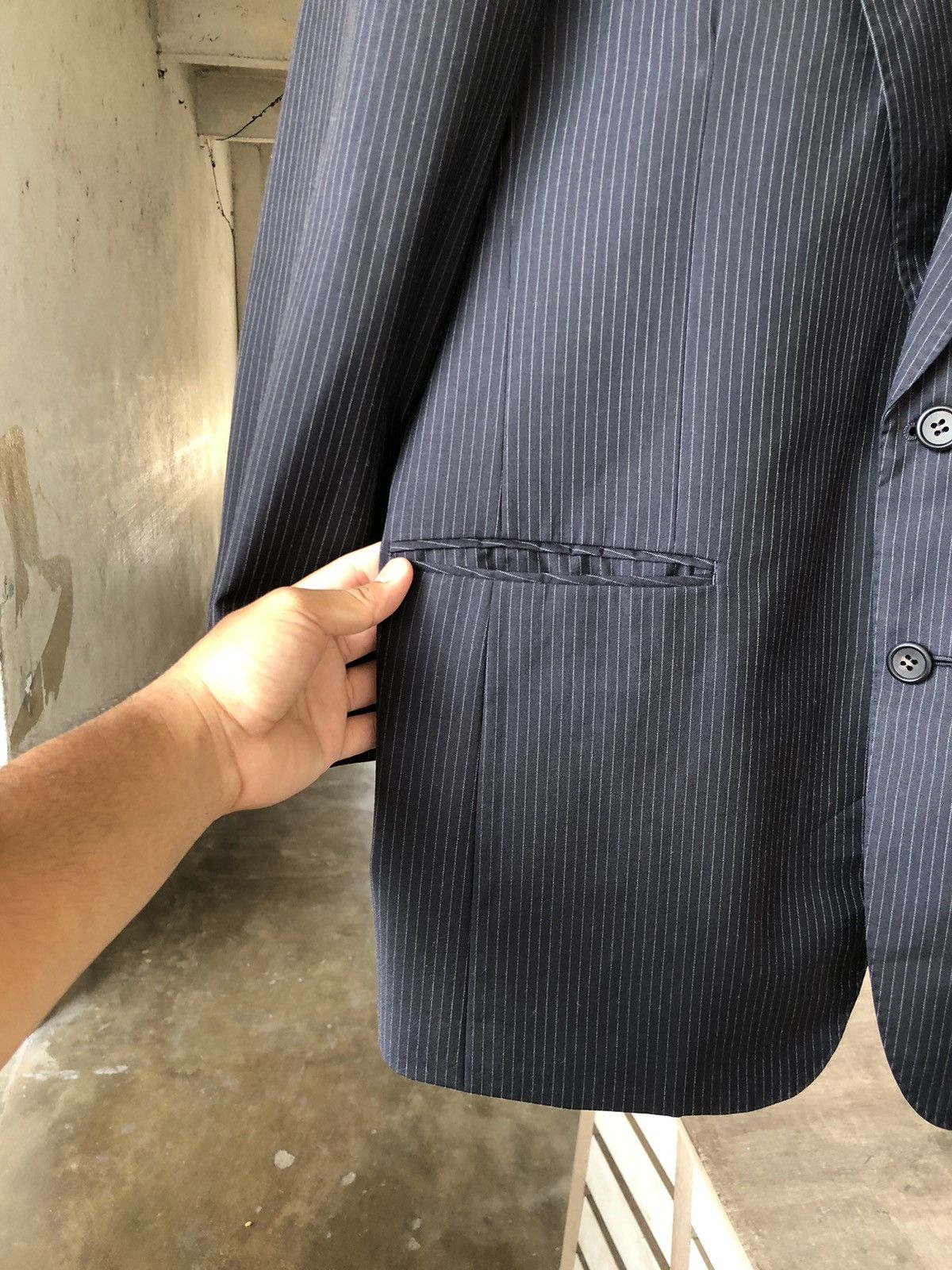 Yves Saint Laurent Yves Saint Laurent Strip Single Breasted Blazer Size US L / EU 52-54 / 3 - 9 Thumbnail