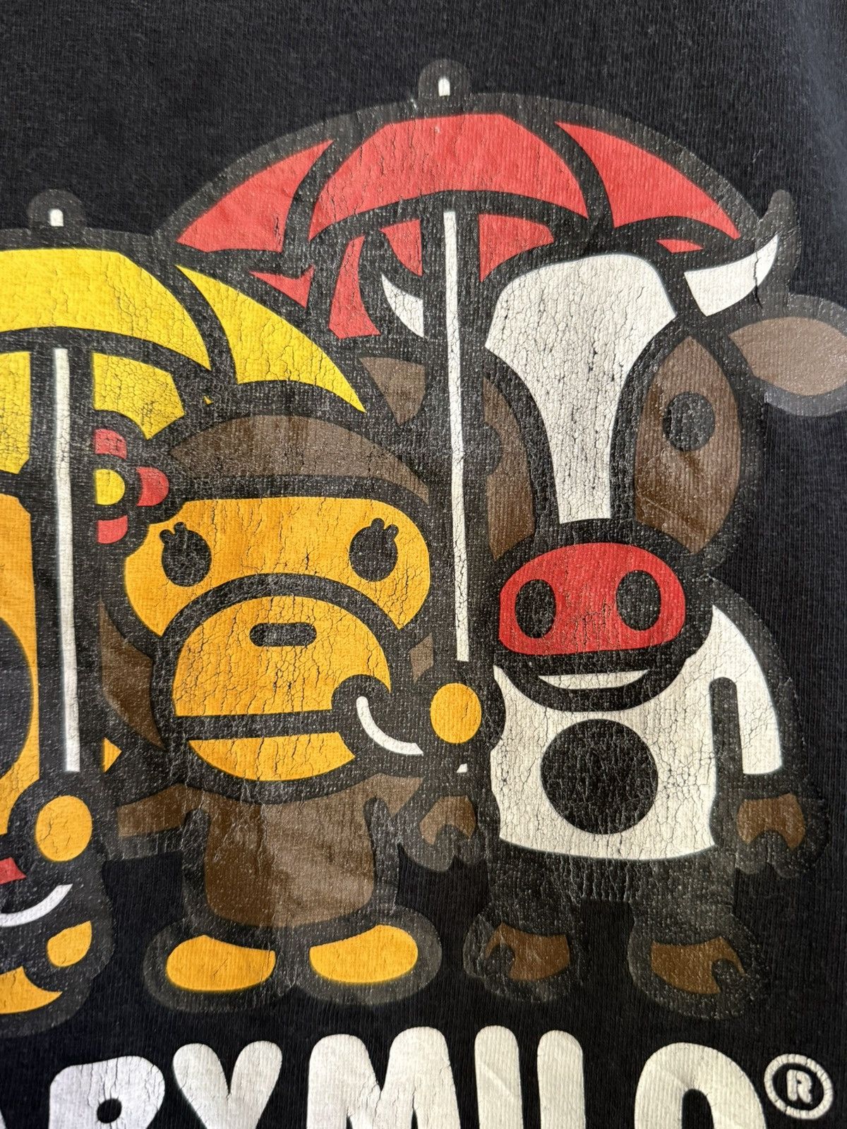 Bape Vintage Baby Milo X Bathing Ape Sun Faded Japan Tee Size US L / EU 52-54 / 3 - 9 Thumbnail