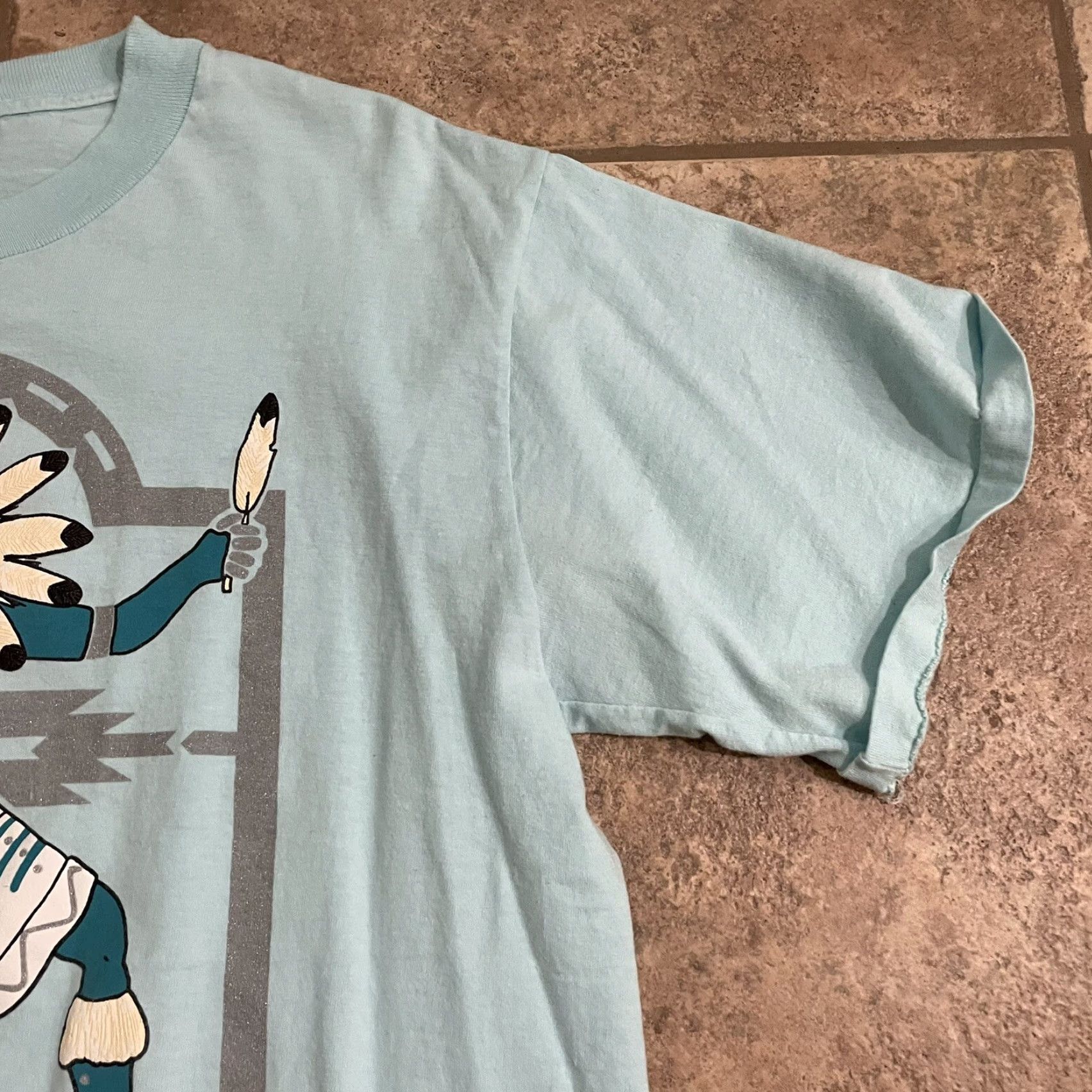 Vintage VINTAGE Graphic Tee T-Shirt Mens Size L Blue Cotton USA Stitch Kachina Graphic Tee L Mens Size US L / EU 52-54 / 3 - 2 Thumbnail