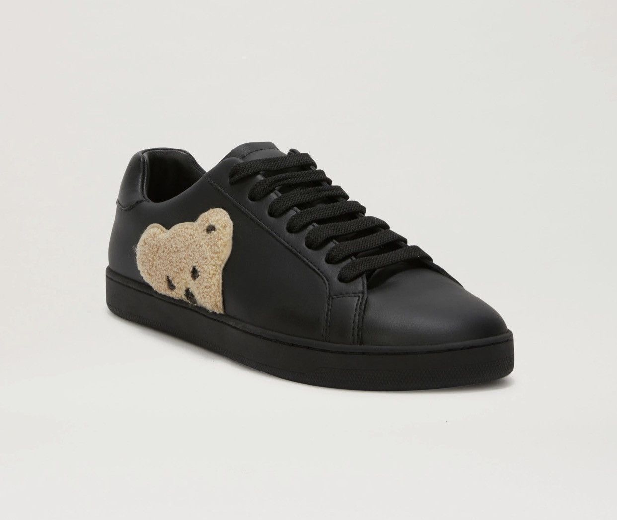 image of Palm Angels Teddy Bear Tennis Sneakers in Black, Men's (Size 8)
