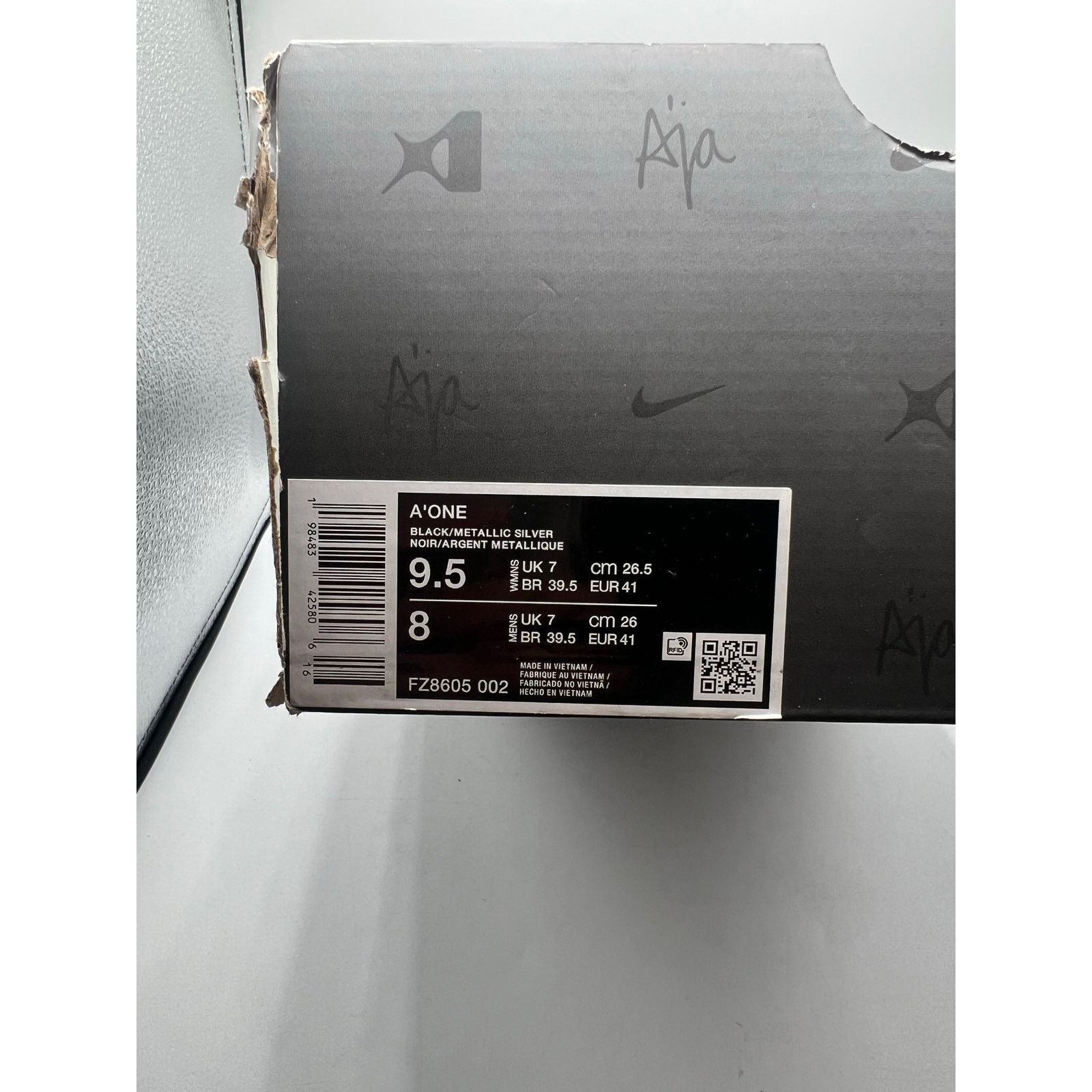 Nike Nike A’One “Black Smoke Grey” size 9.5 women’s Size US 9.5 / IT 39.5 - 7 Thumbnail