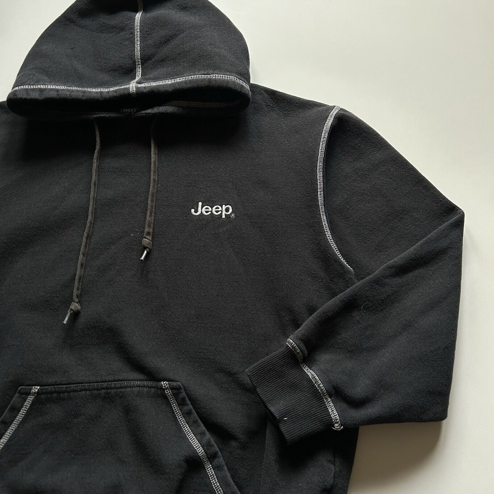 Jeep × Vintage Vintage Jeep Embroidered Contrast Stitch Hoodie Large Black Size US L / EU 52-54 / 3 - 3 Thumbnail