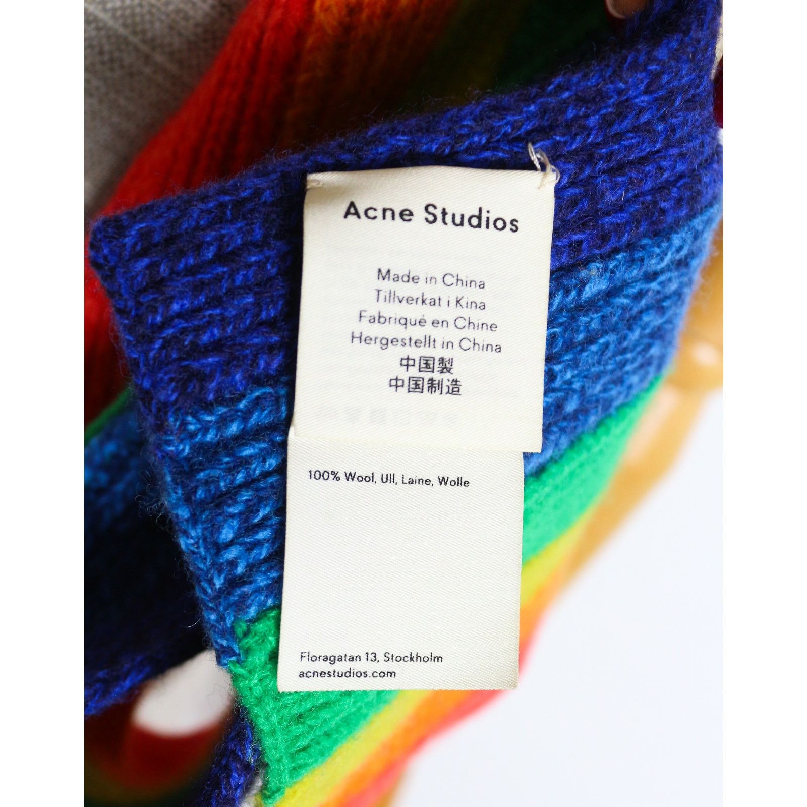 Acne Studios Acne Studios Rainbow Wool Knit Scarf Multicolor Size ONE SIZE - 6 Thumbnail