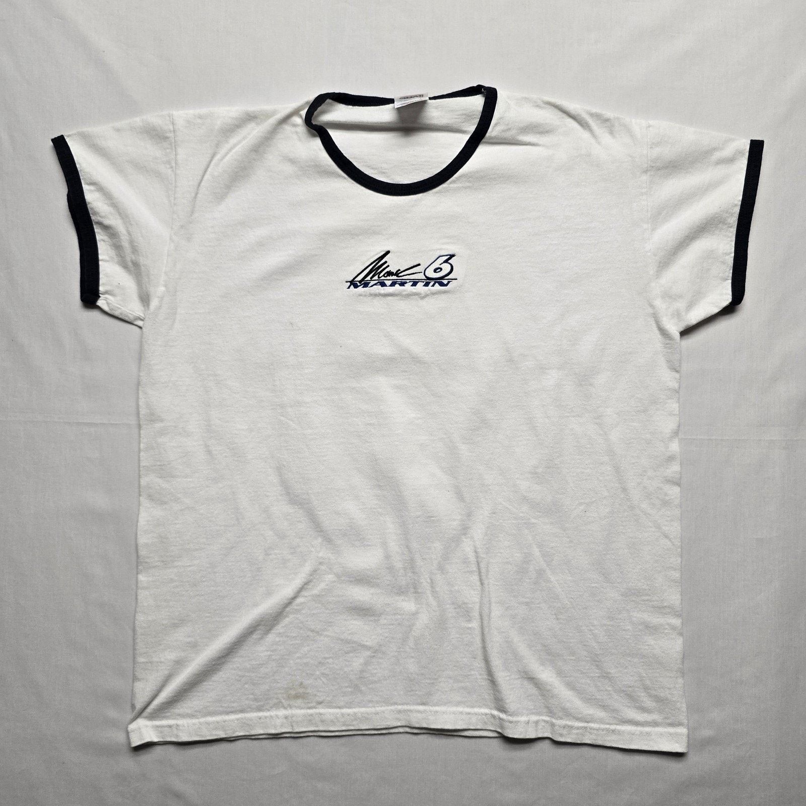 Anvil Vintage Mark Martin Shirt L White Racing Ringer NASCAR 90s Size L / US 10 / IT 46 - 1 Thumbnail
