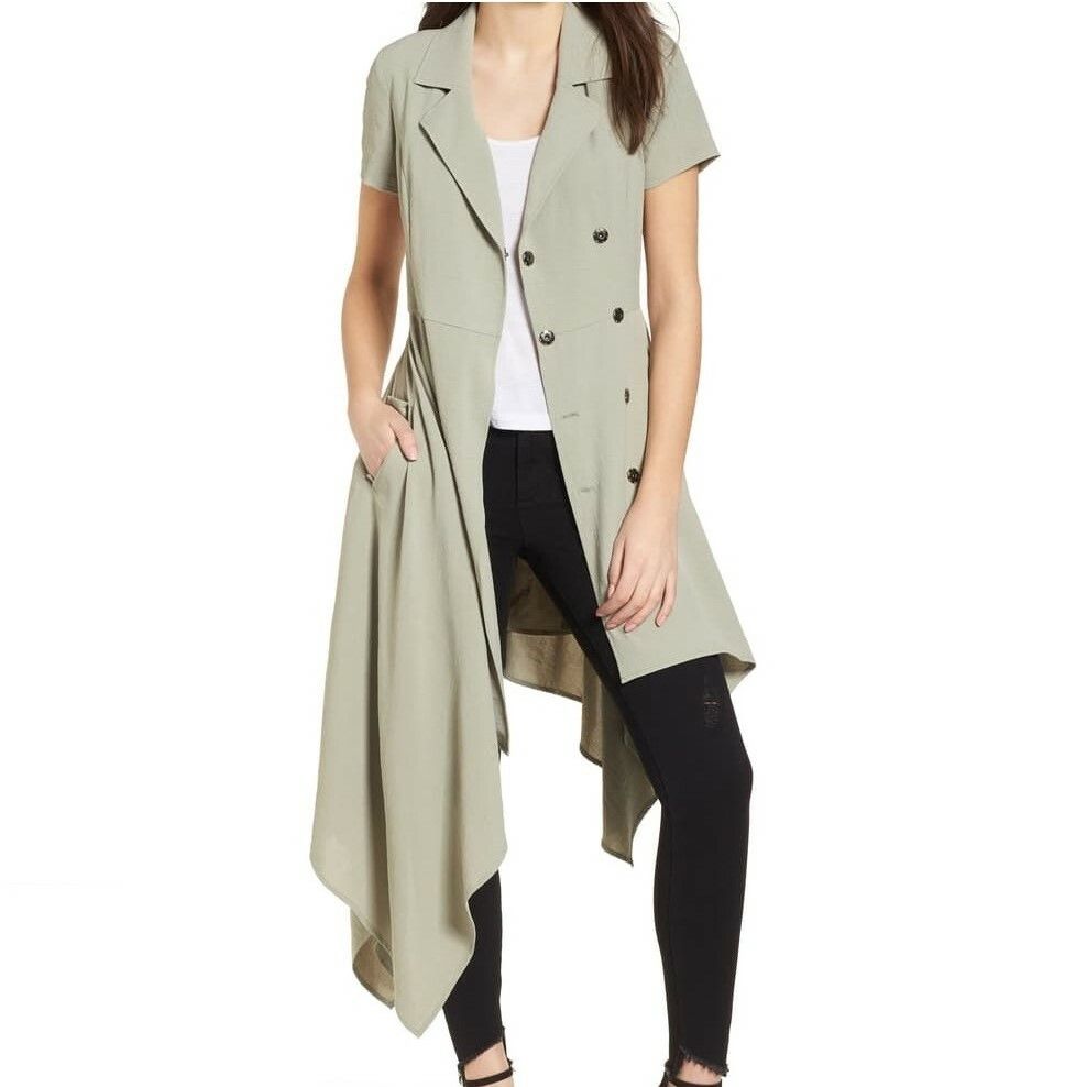 Other Chriselle x J.O.A. Asymmetrical Trench Dress MSRP $112 Size XL / US 12-14 / IT 48-50 - 4 Thumbnail