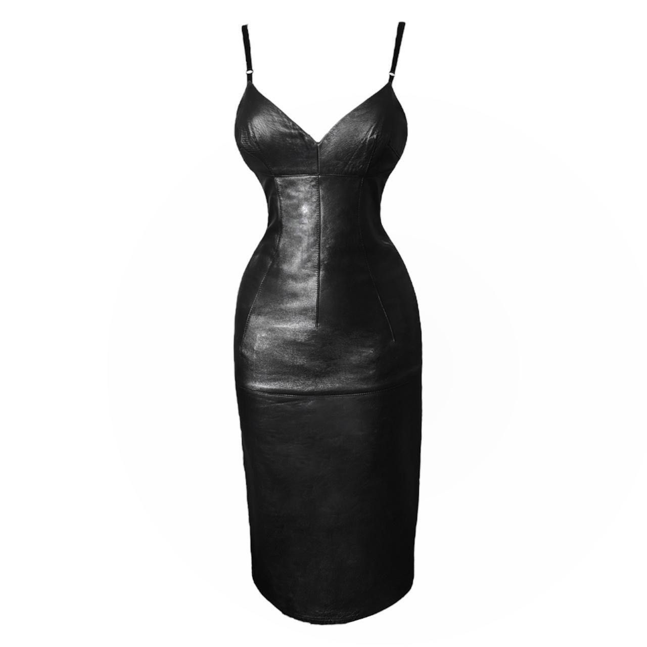 Dolce & Gabbana Dolce & Gabbana vintage leather 90s dress | Grailed