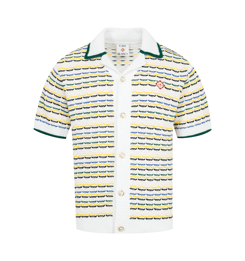 Casablanca o1h1sh10526 Tuck Stitch Shirt in Multicolor Size US XL / EU 56 / 4 - 1 Thumbnail