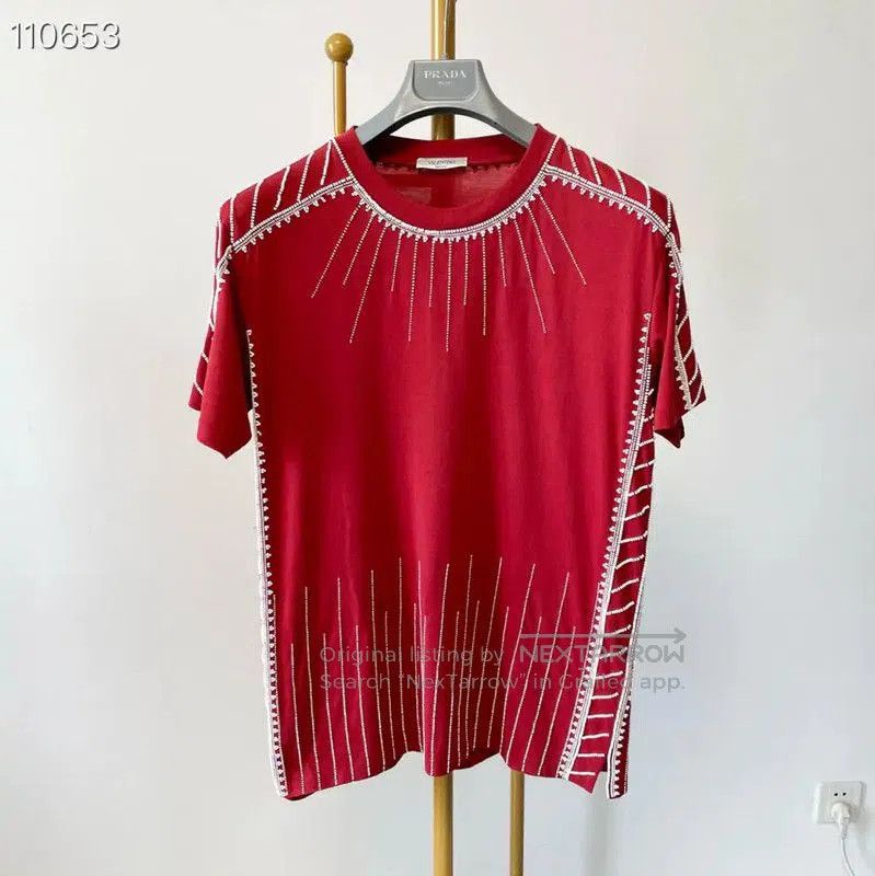 Valentino Valentino Multicolor Embroidered Cotton T-Shirt . Size US S / EU 44-46 / 1 - 1 Thumbnail